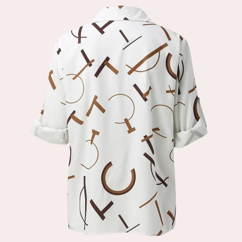 Alexandra™ Damenbluse mit Grafischen Buchstaben - Image 3