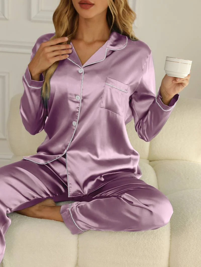 Amber-Louise™ Luxus Satin Damen Pyjama Set - Image 2