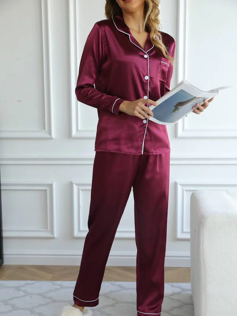 Amber-Louise™ Luxus Satin Damen Pyjama Set - Image 5