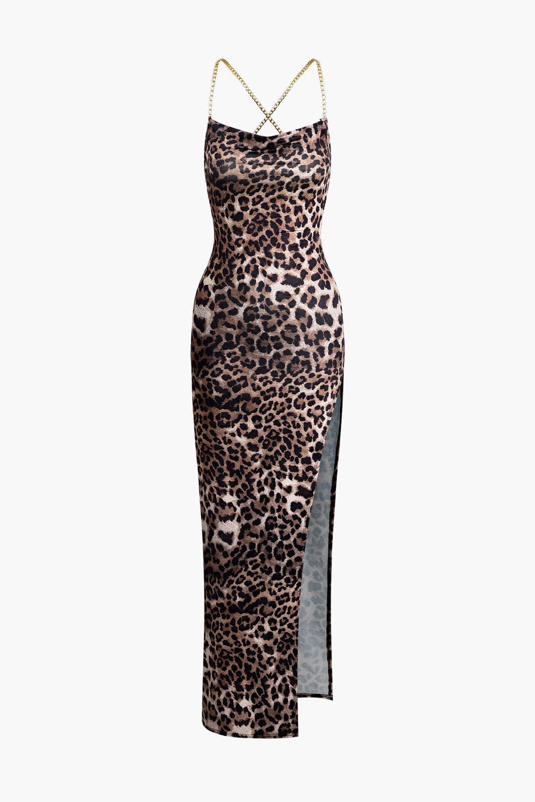 Amelie | Verführerisches Leoparden-Maxikleid – Sinnlicher Look mit Beinschlitz - Image 2