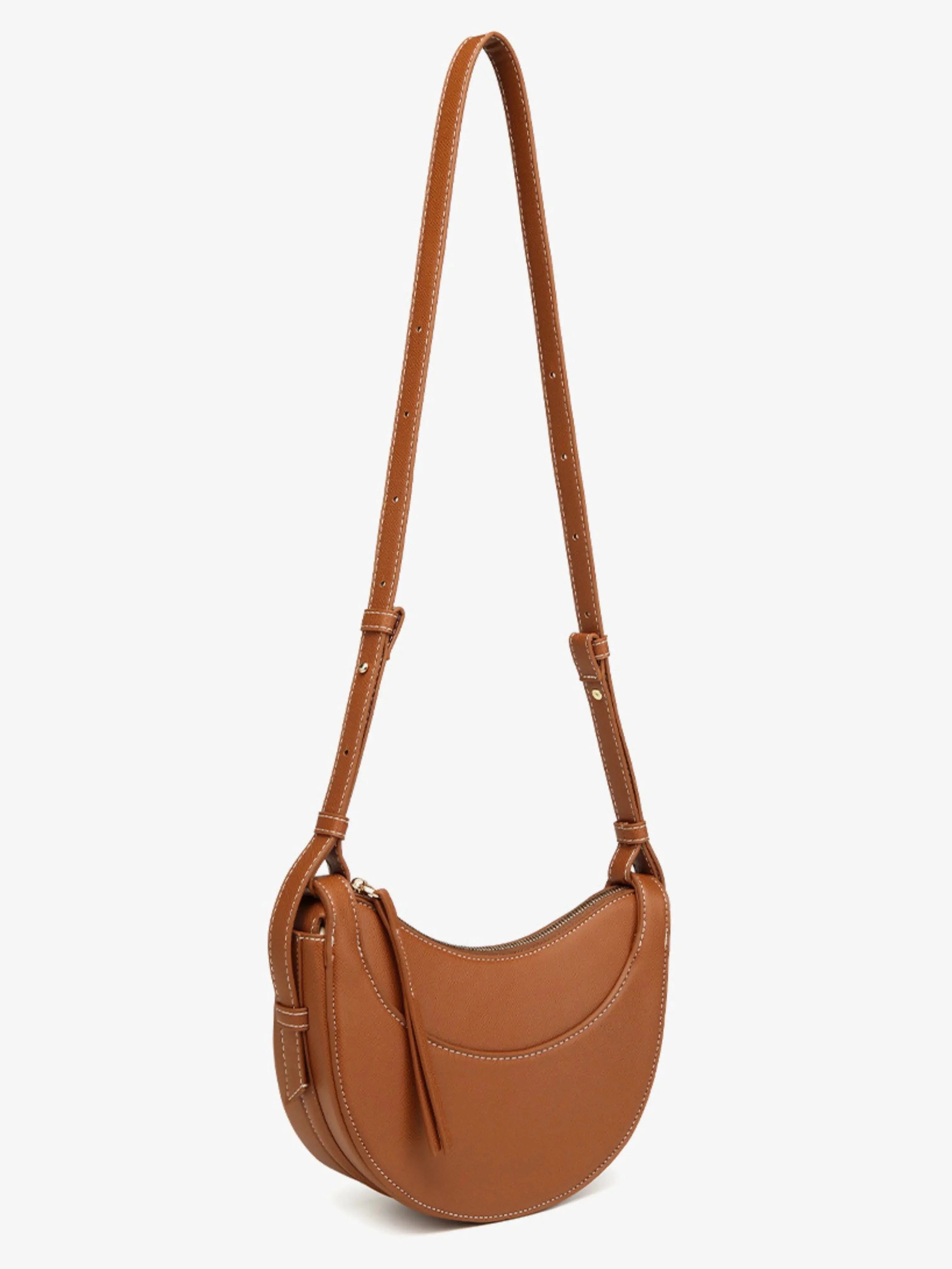 Amily | Verstellbare Schulterriemen Gebogene Crossbody-Tasche mit Quaste - Image 4
