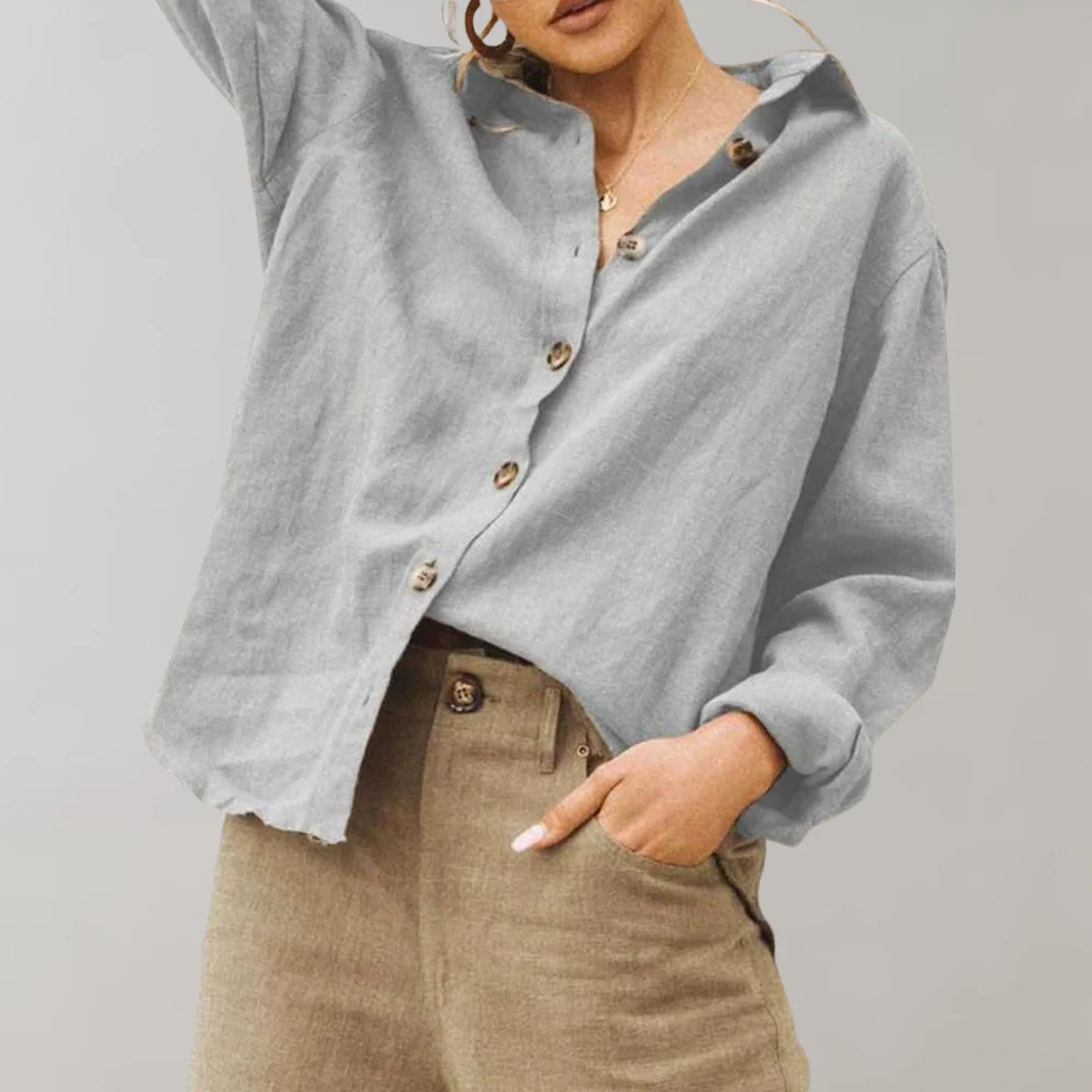 Annabelle™ Damen Leinen-Look Bluse - Image 2