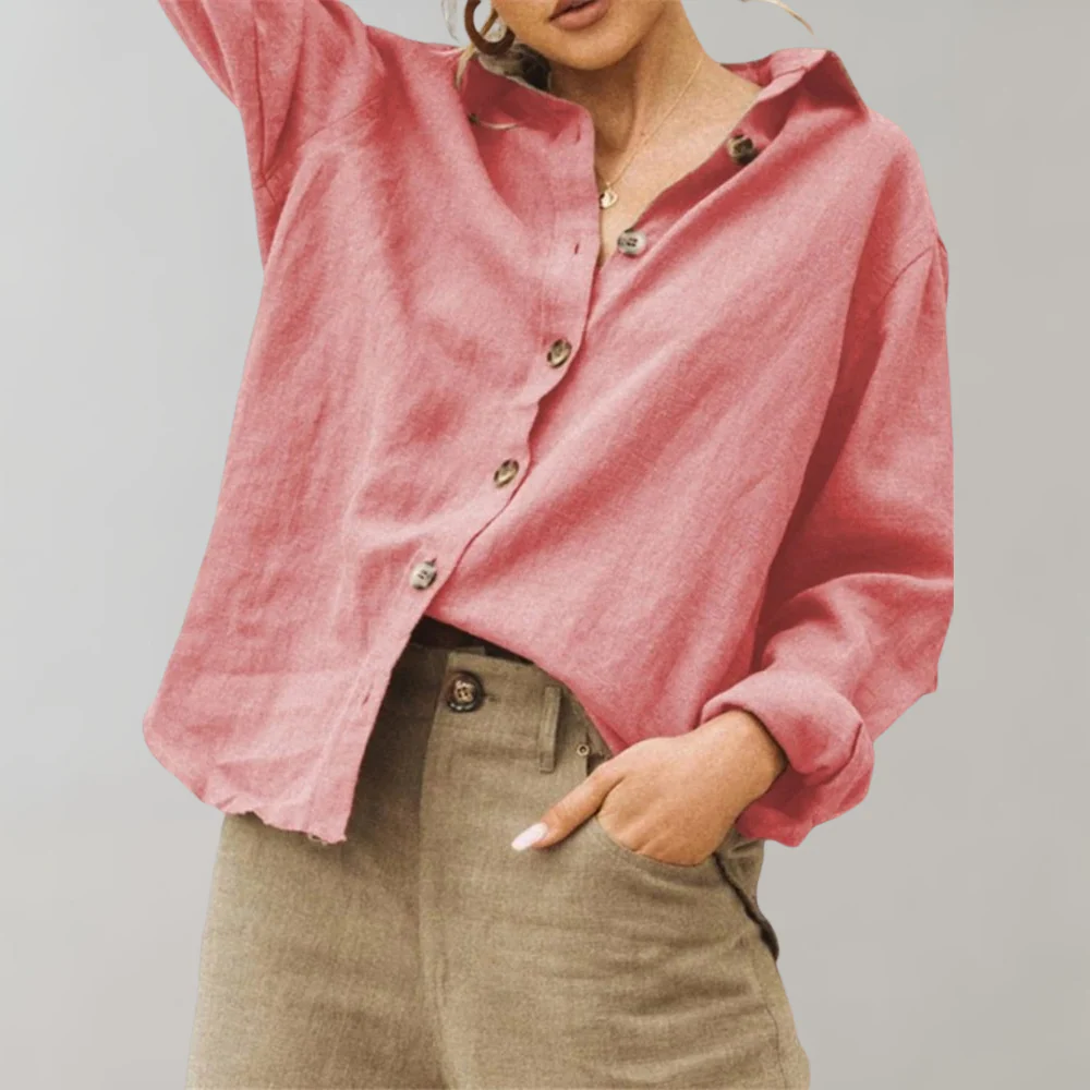 Annabelle™ Damen Leinen-Look Bluse - Image 4