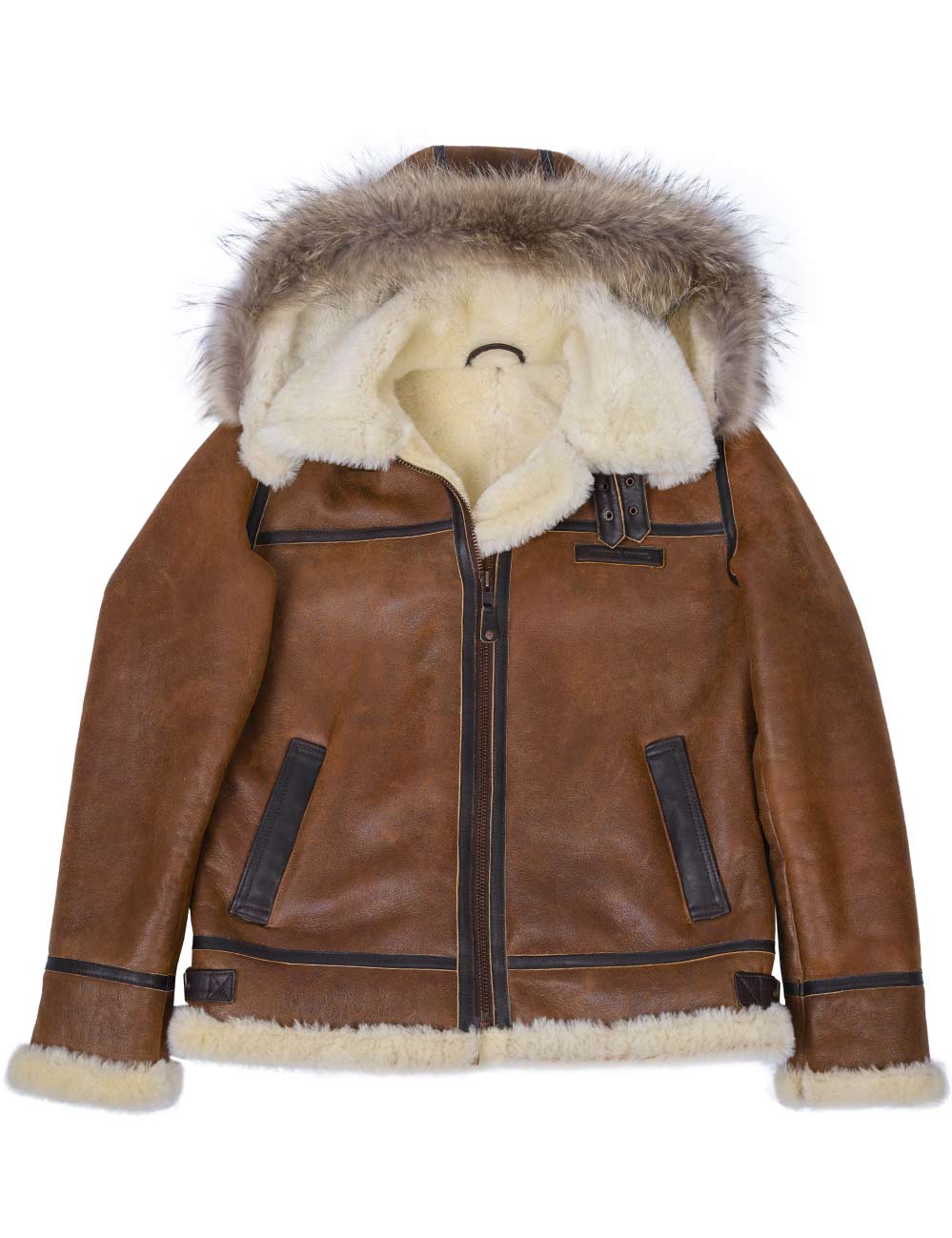 Aron™ | Bomberjacke mit Kapuze aus Kunstfell - Image 12