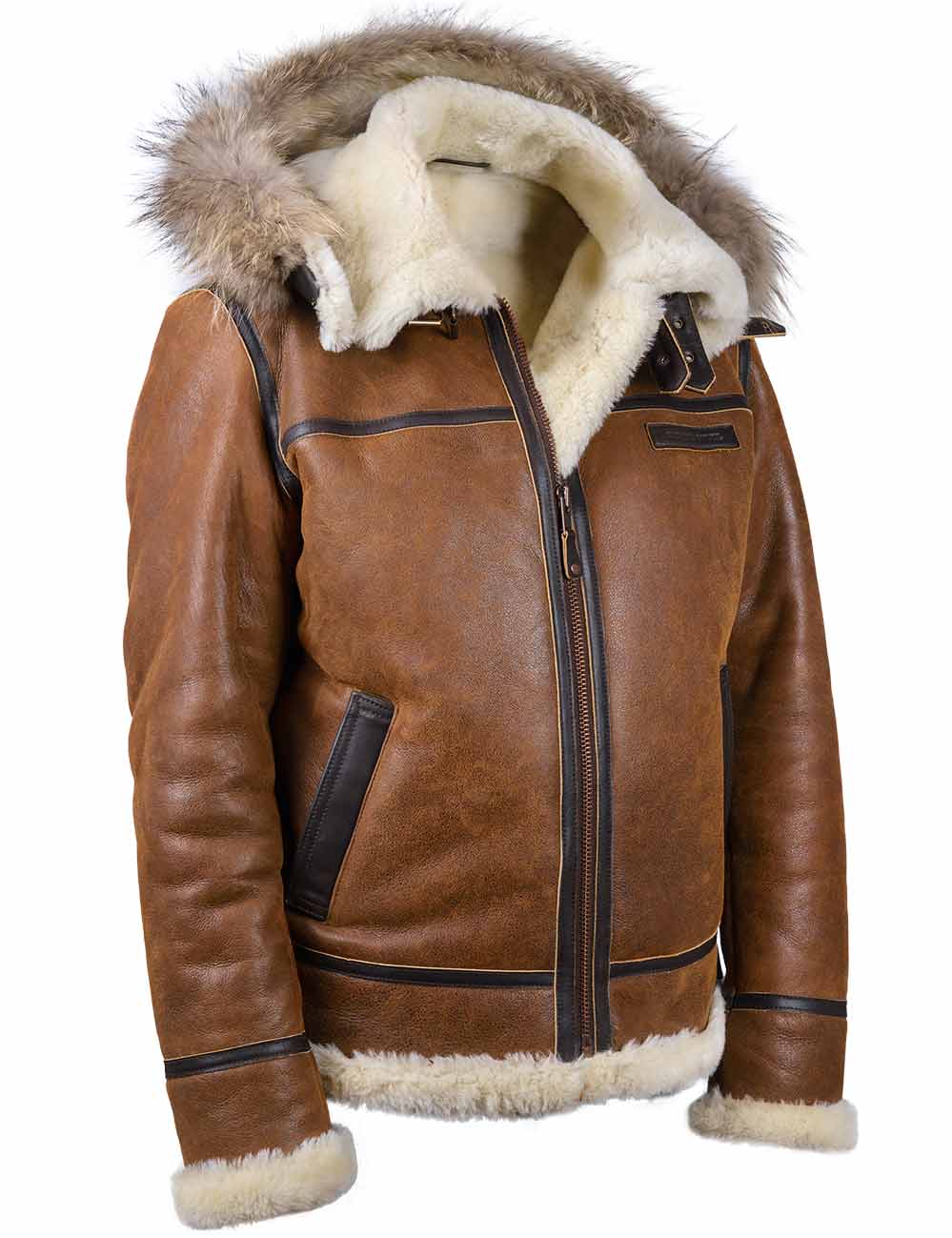 Aron™ | Bomberjacke mit Kapuze aus Kunstfell - Image 2