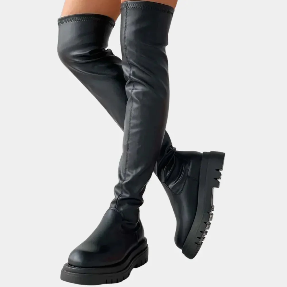 Ashley | Überknie Chic Stiefel - Image 5