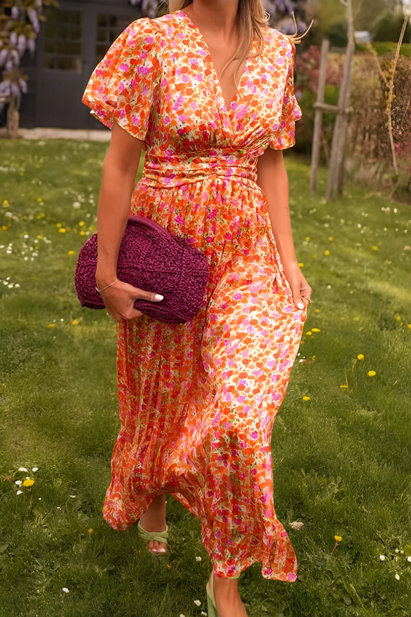 Ava™ | Elegantes Maxikleid mit V-Ausschnitt und femininer Passform - Image 2