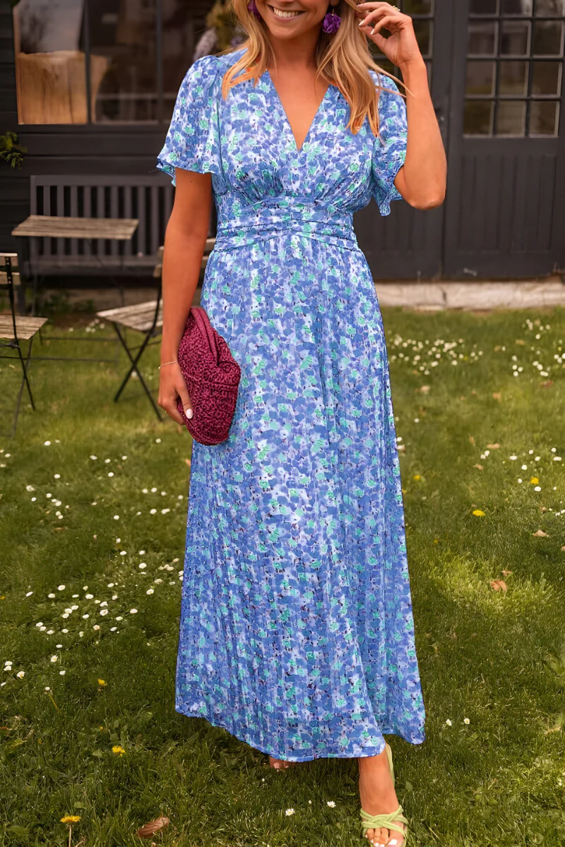 Ava™ | Elegantes Maxikleid mit V-Ausschnitt und femininer Passform - Image 4