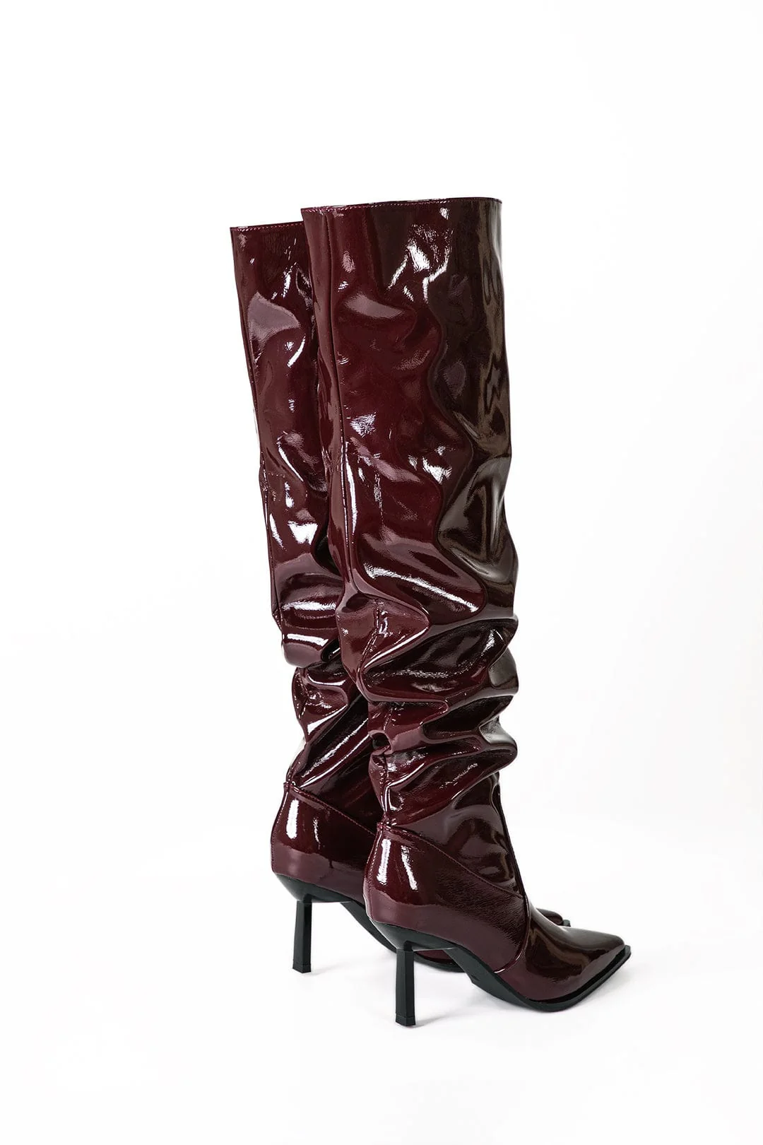 Ava | Lackstiefel mit gerafftem Schaft - Image 2