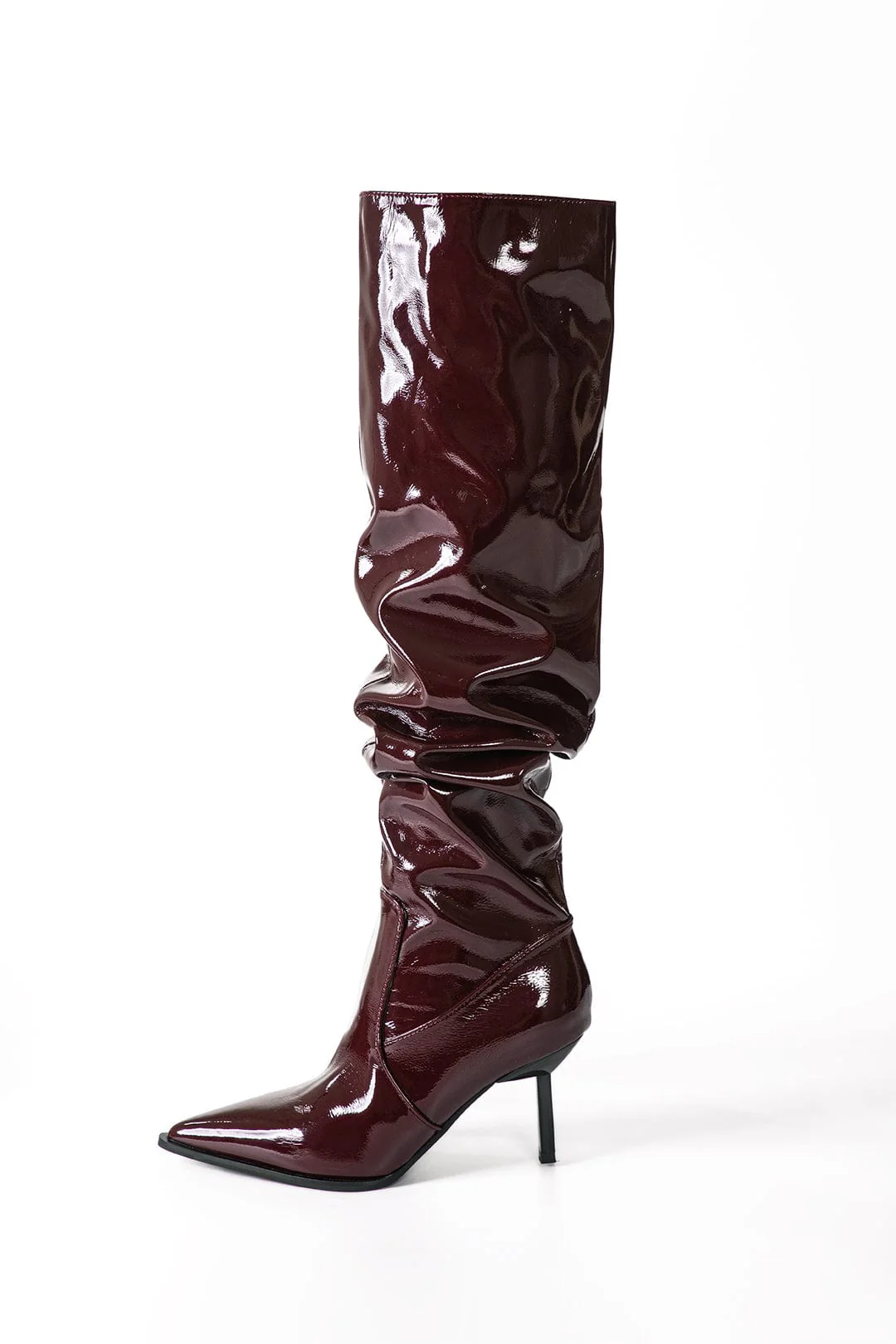 Ava | Lackstiefel mit gerafftem Schaft - Image 3