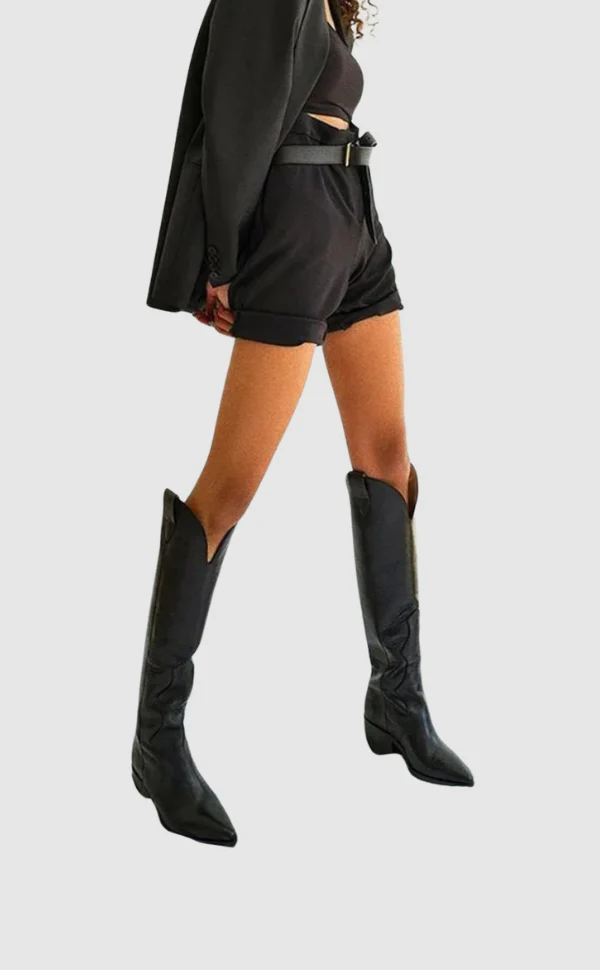 Betty | Moderne Cowboy-Stiefel aus schwarzem Leder - Image 2