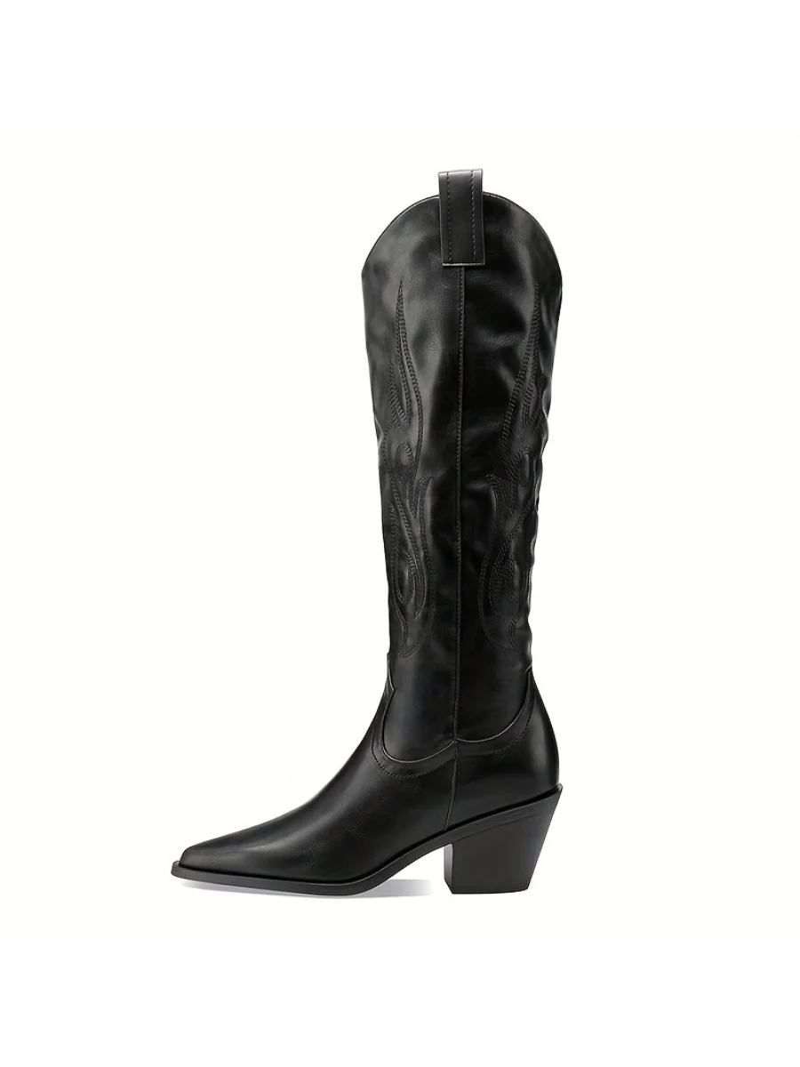 Betty | Moderne Cowboy-Stiefel aus schwarzem Leder - Image 3