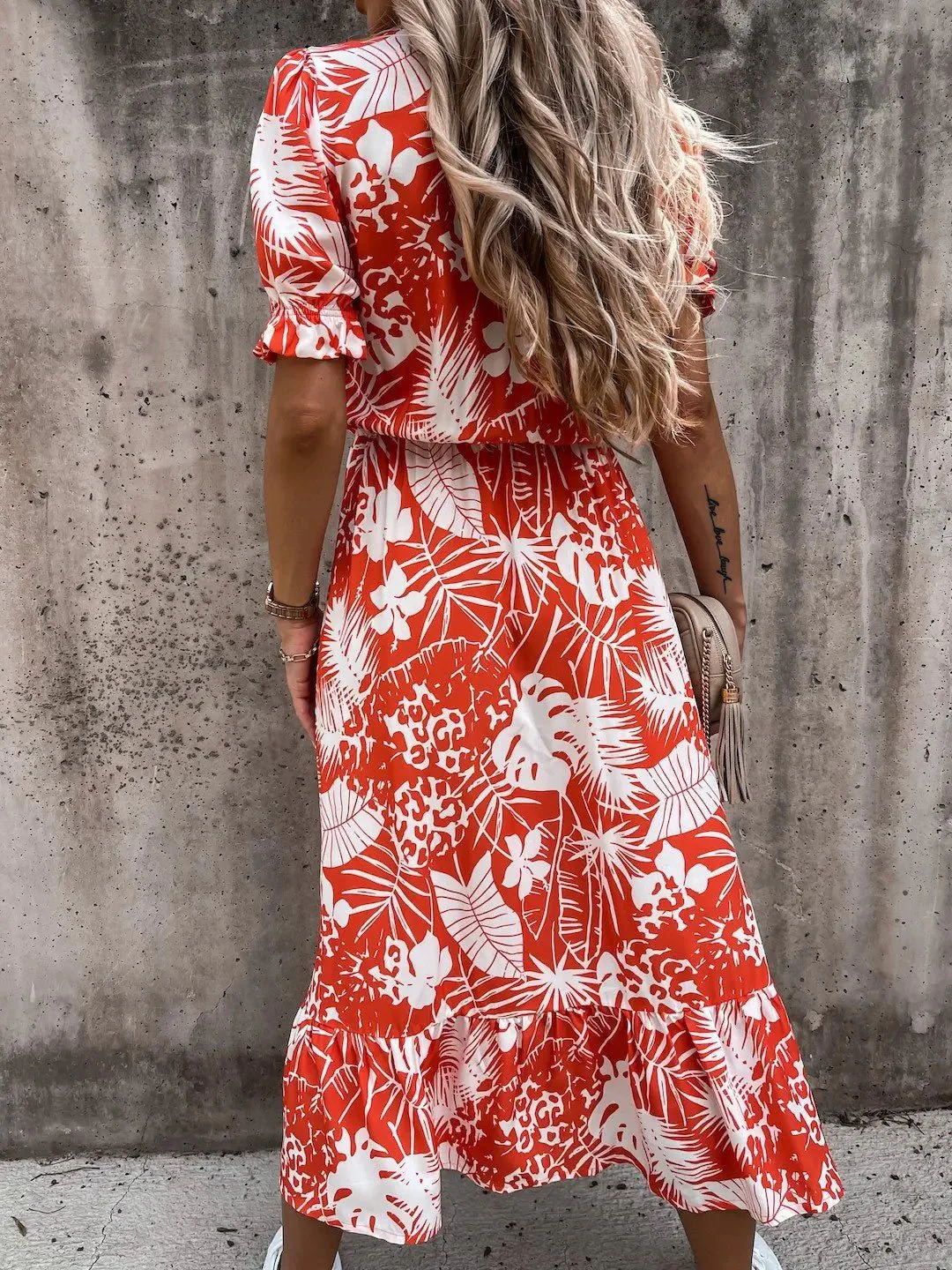 Blumenkleid für den Sommer mit Knopfleiste und Schlitz – Weiblich & Komfortabel - Image 9