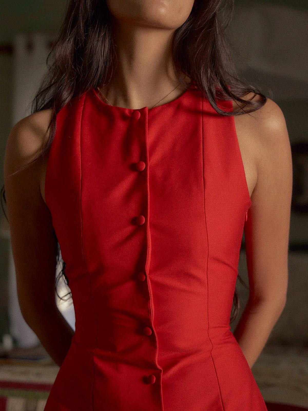 Carolin | Elegantes Ärmelloses Baumwollkleid für Freizeit, Urlaub und Arbeit - Image 4