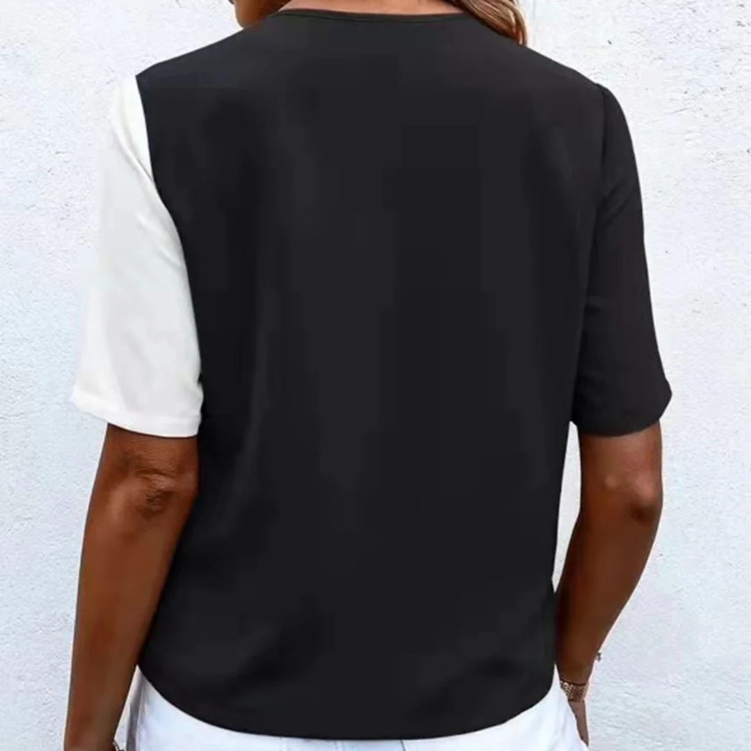 Caroline™ Damen Colorblock Bluse - Image 2