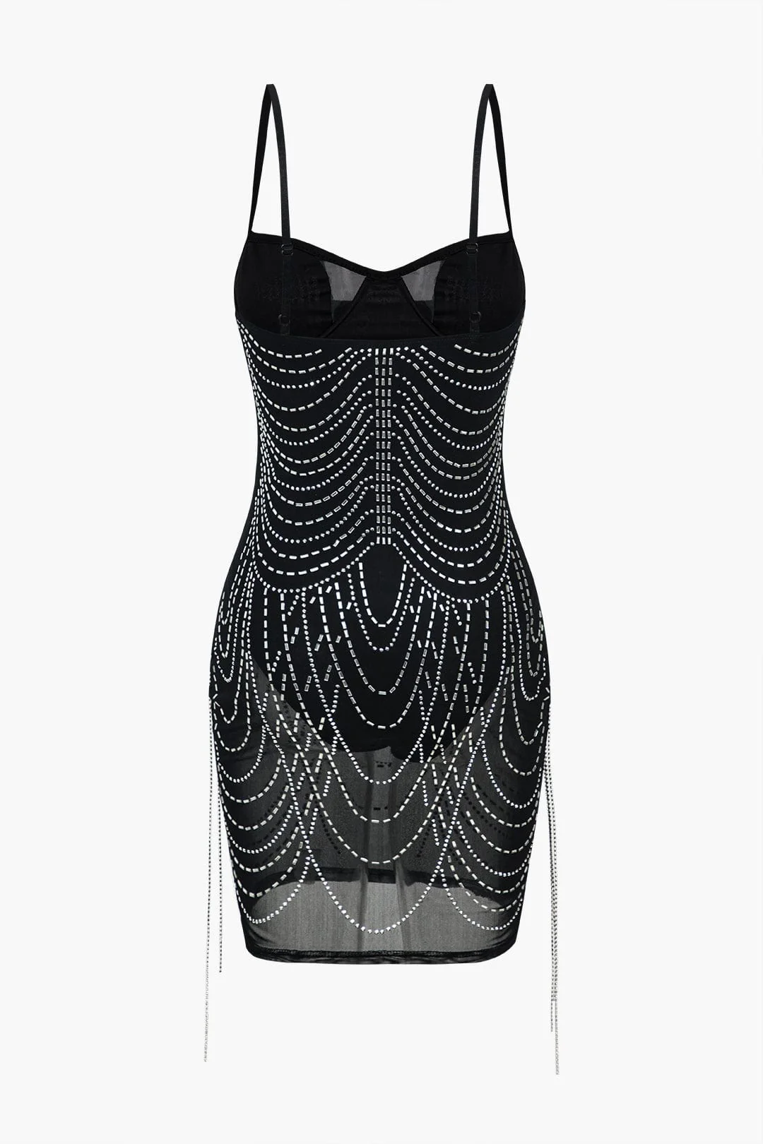 Celeste | Strass-verziertes Mesh-Minikleid – Glitzernde Glamour für unvergessliche Nächte - Image 3