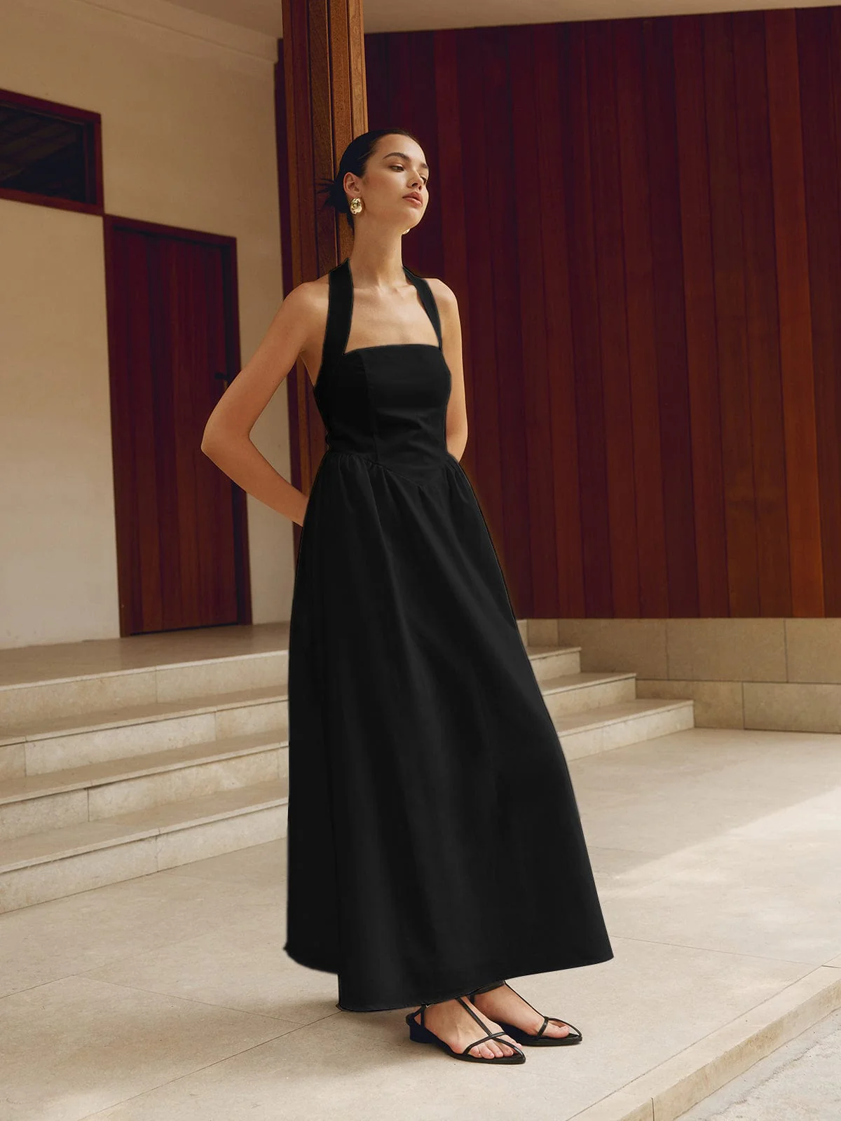 Charlotte | A-Linien Halter Maxikleid – Sommerliches Raffinement - Image 8