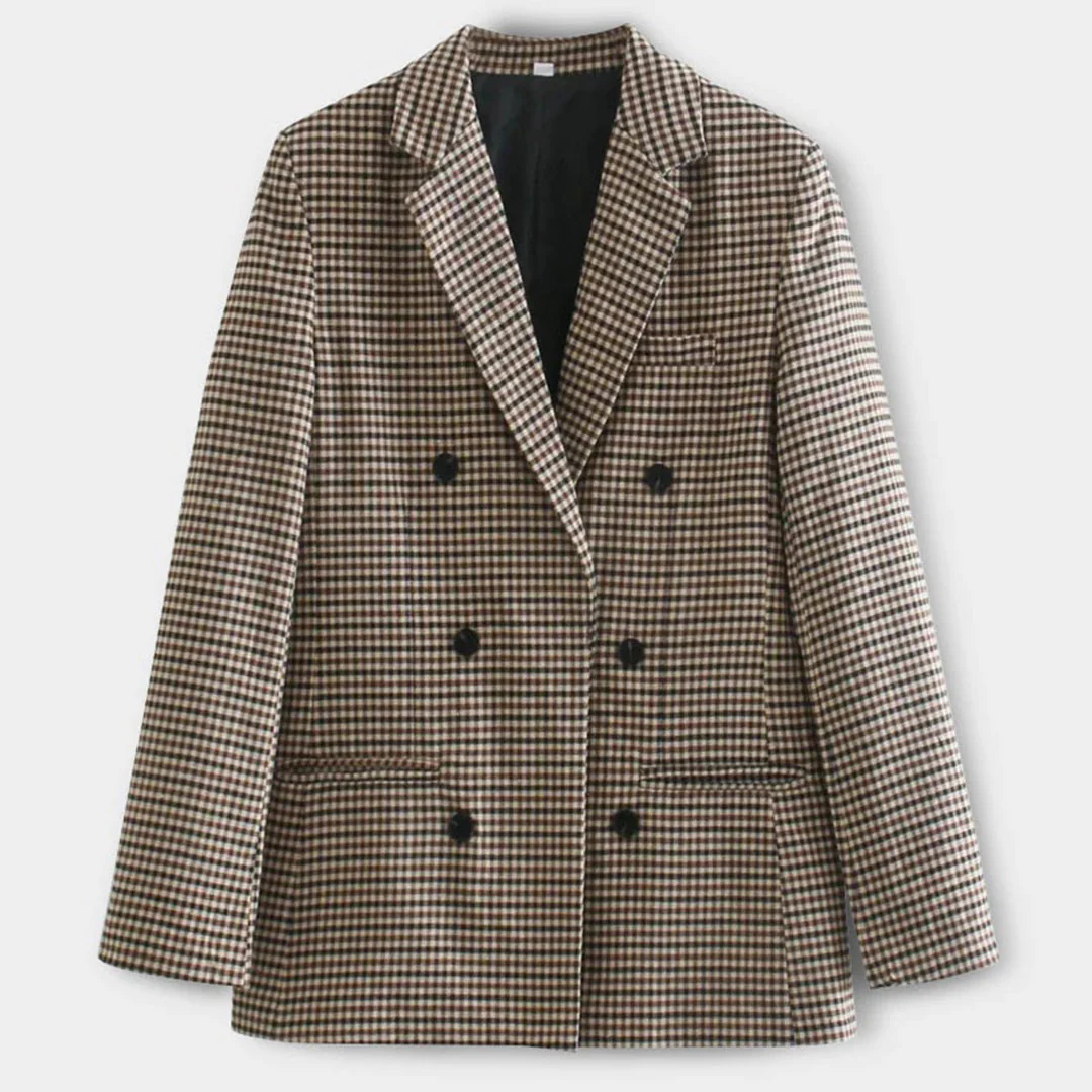 Chloe™ Damen Karierter Blazer - Image 2