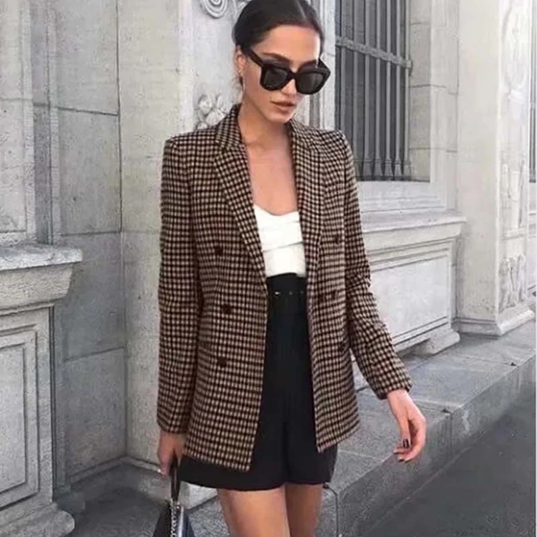 Chloe™ Damen Karierter Blazer - Image 6