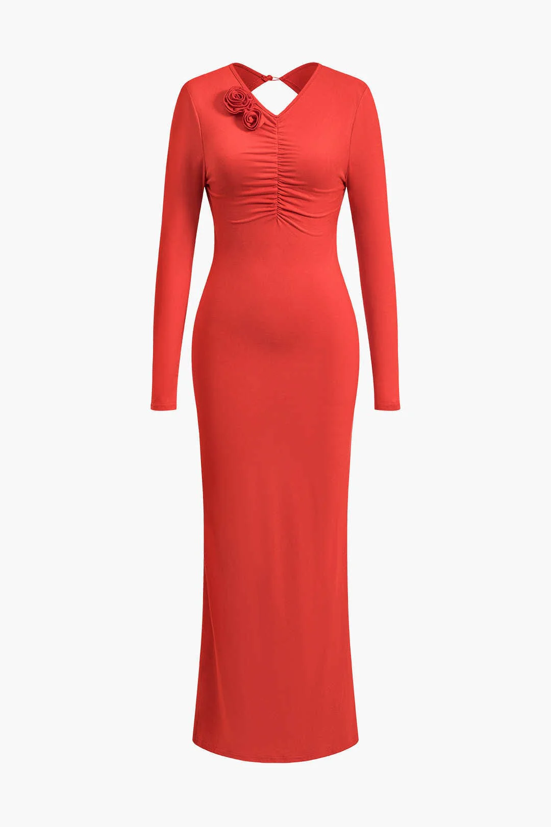 Clothilde | Elegantes, rückenfreies Maxikleid mit Blumendetails - Image 2