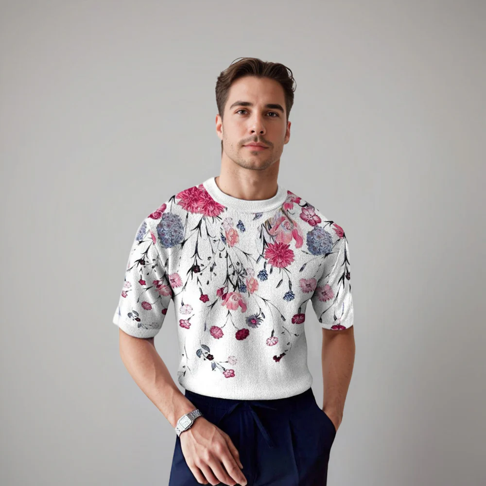 Damiano | Florales Kurzarmhemd für Herren - Image 3