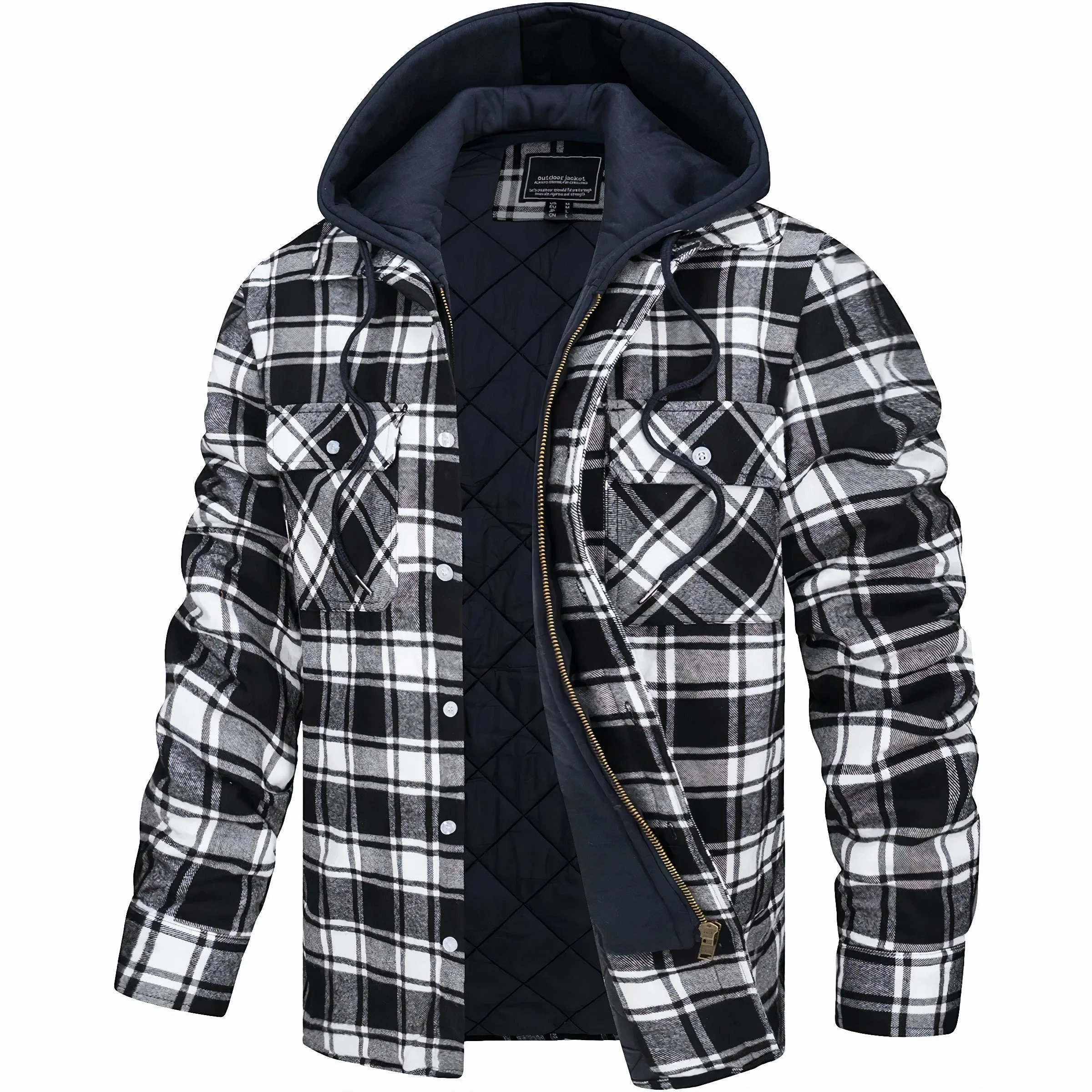 Declan | Karierte Jacke mit Reißverschluss - Image 4