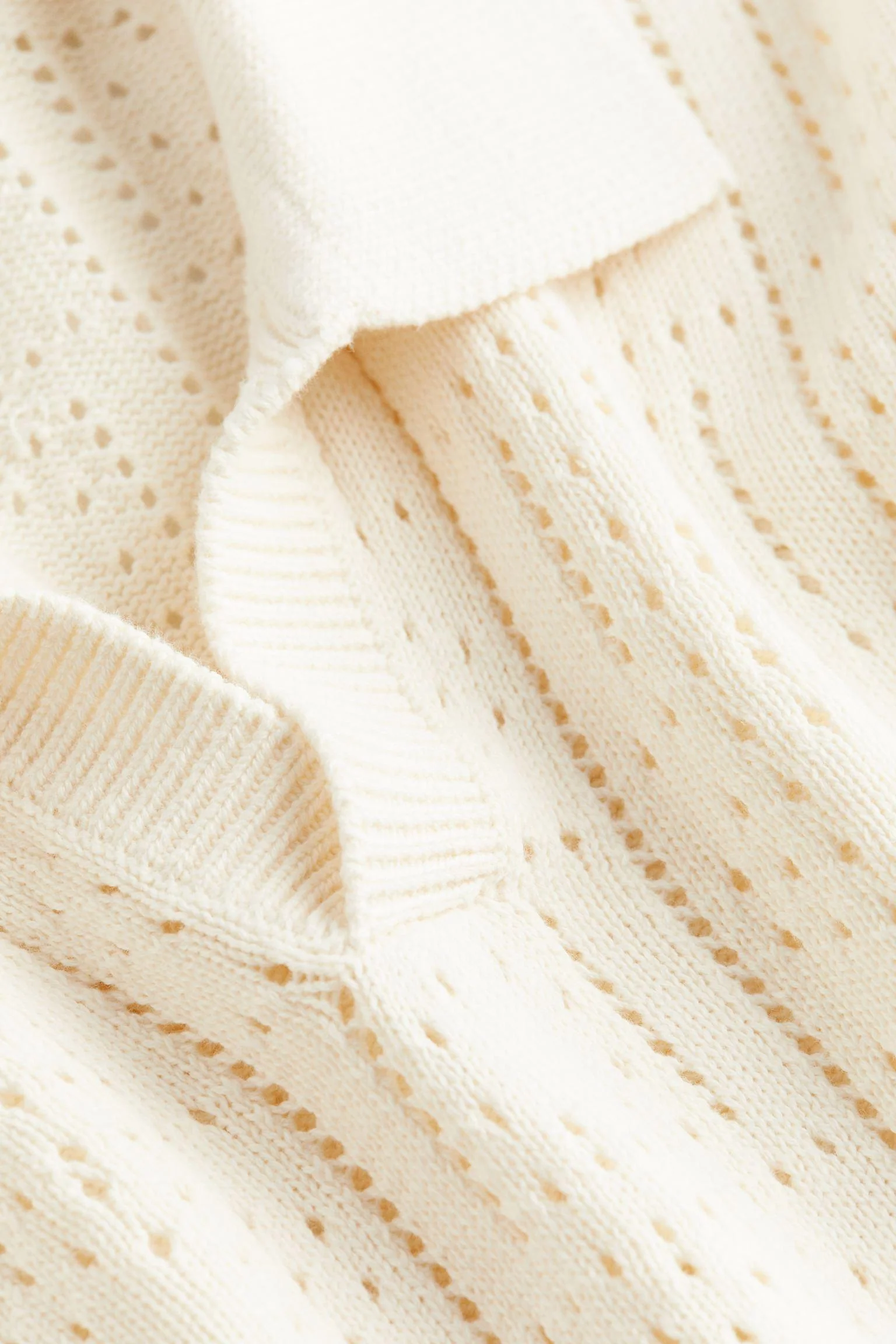 Eleganter Häkel- und Strickpullover mit Polokragen - Image 2