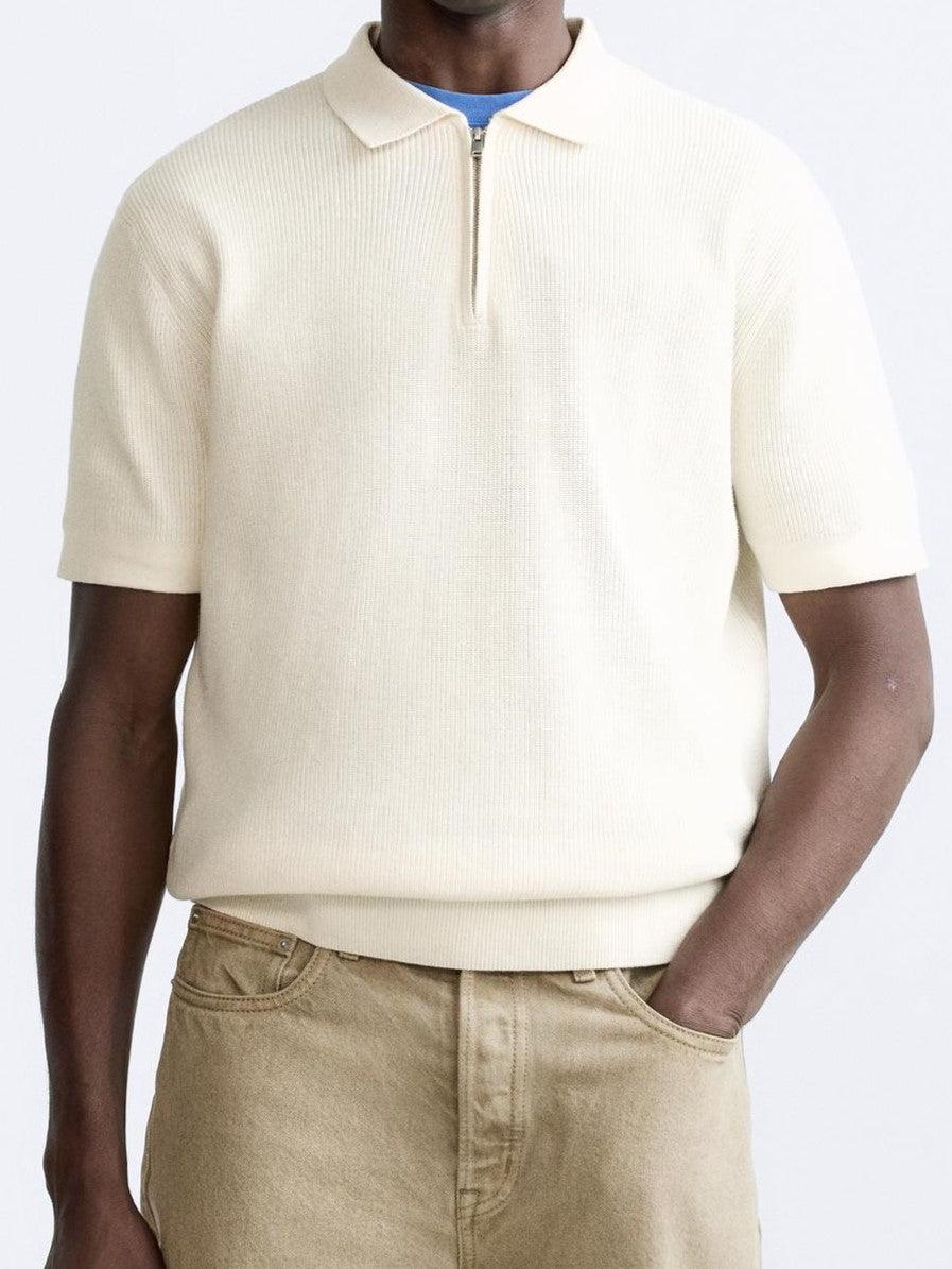 Elegantes gestricktes Polo mit Reißverschluss - Image 2