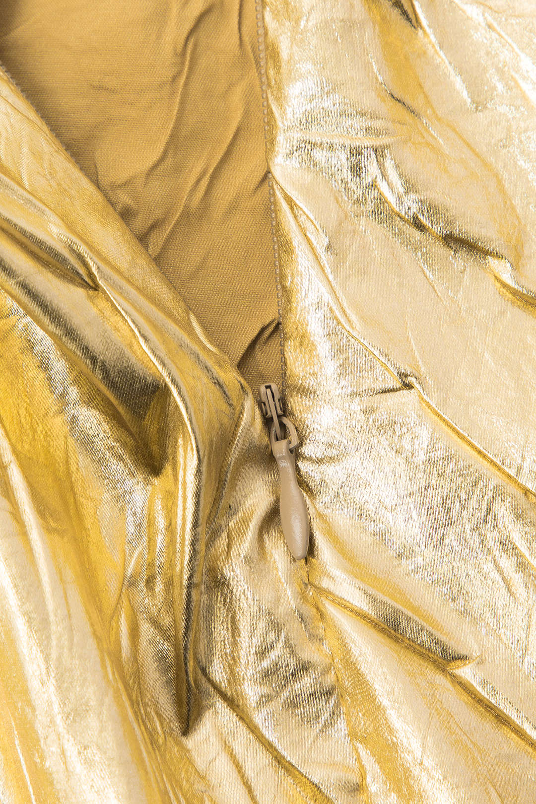 Elfriede | Glänzender Metallic-Midirock mit Crinkle-Effekt und elastischem Taillenbund - Image 7