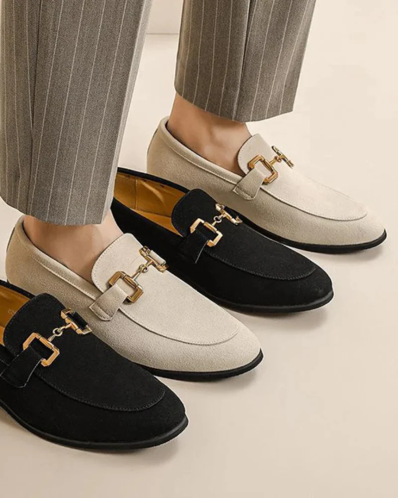Elias | Lässige Herrenloafers aus Wildleder mit einem eleganten Metallelement - Image 5