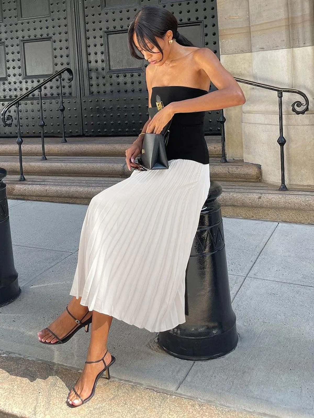 Elise | Stilvolles Bustier-Top & Fließender Maxi-Rock für einen Eleganten Look - Image 4