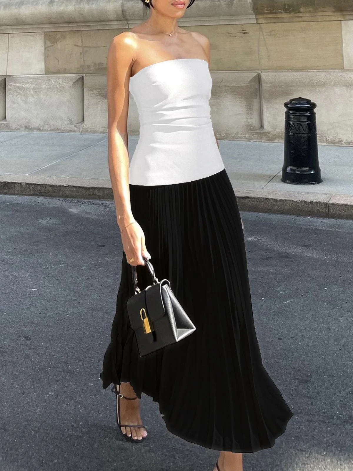 Elise | Stilvolles Bustier-Top & Fließender Maxi-Rock für einen Eleganten Look - Image 9