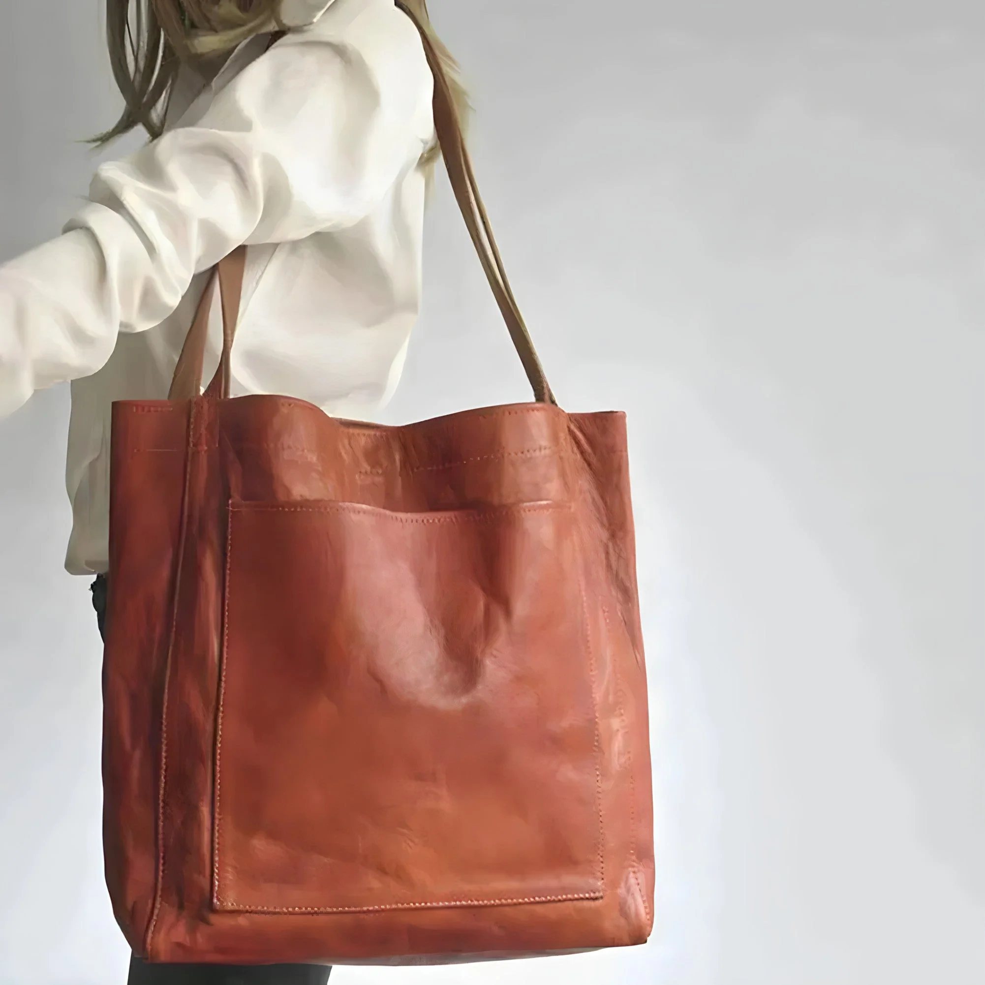 Emma™ Handgefertigte stilvolle Lederhandtasche - Image 2