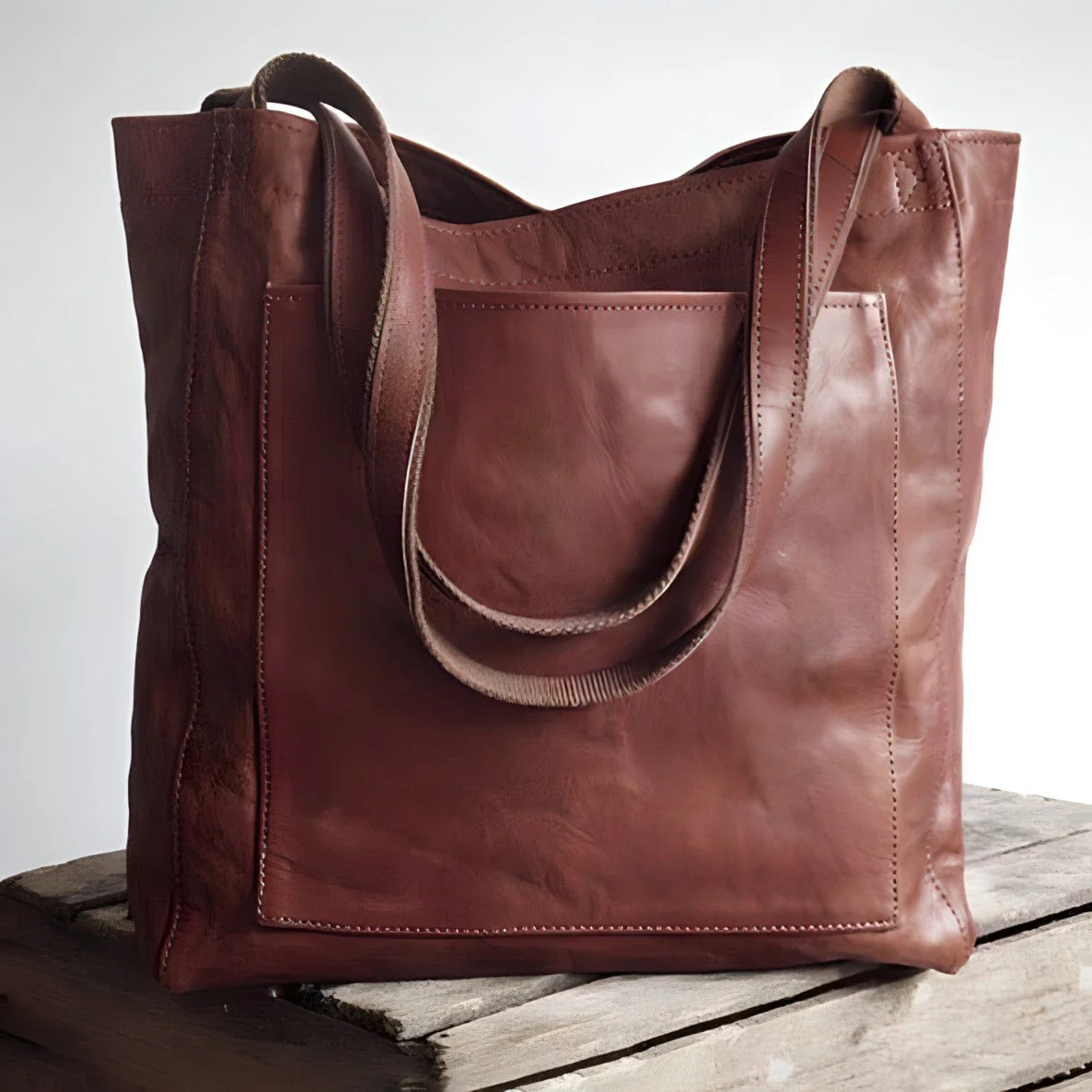 Emma™ Handgefertigte stilvolle Lederhandtasche - Image 4