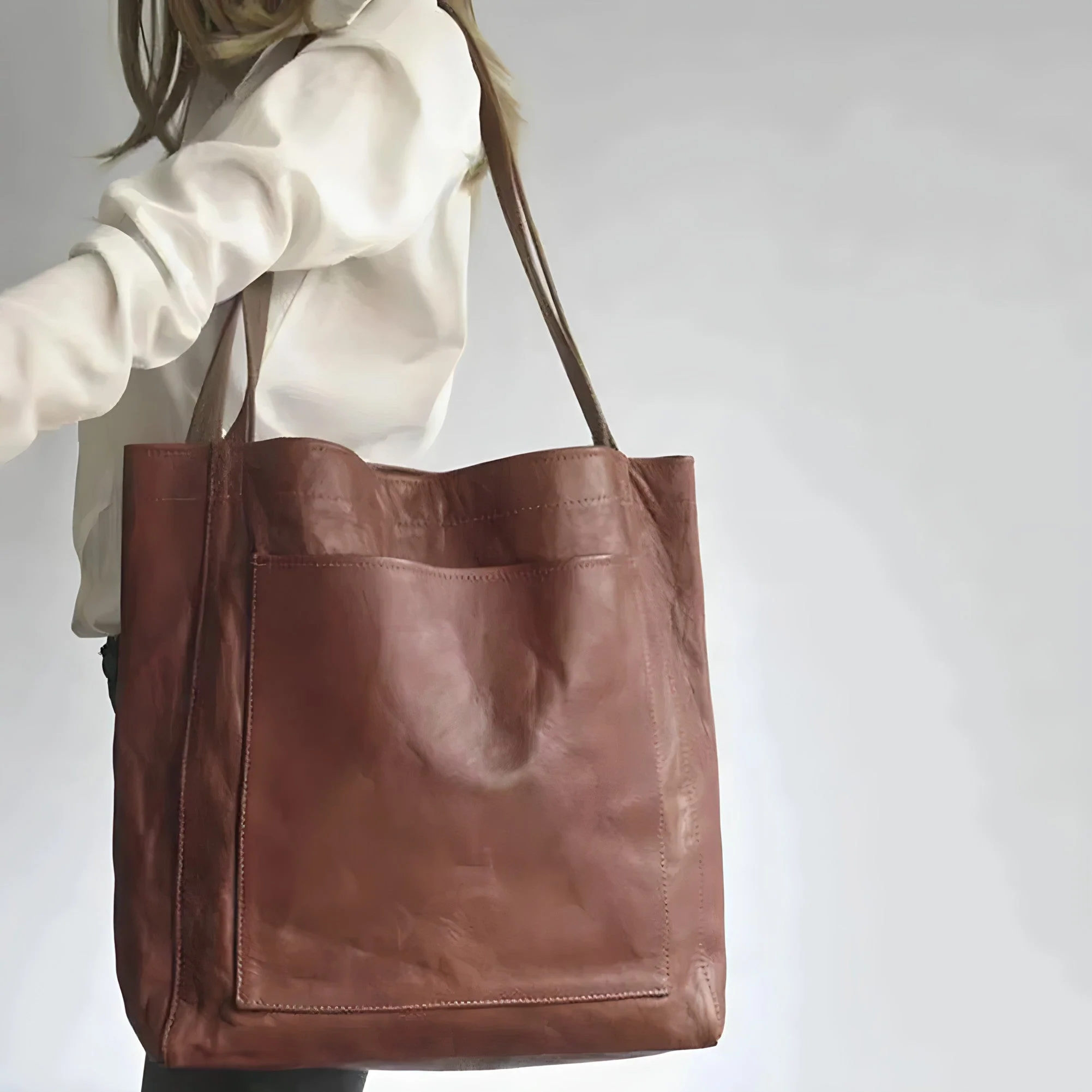 Emma™ Handgefertigte stilvolle Lederhandtasche - Image 5