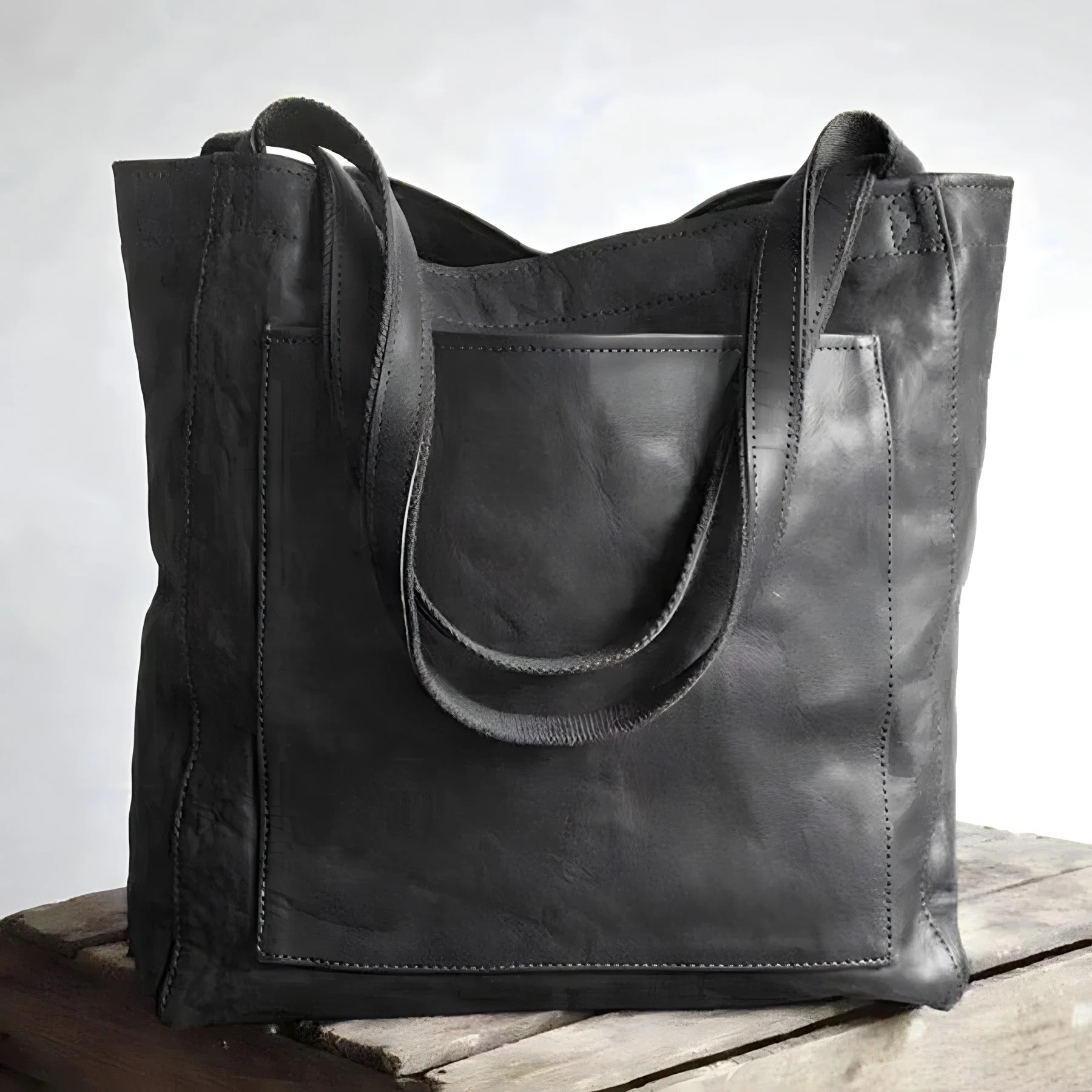 Emma™ Handgefertigte stilvolle Lederhandtasche - Image 6
