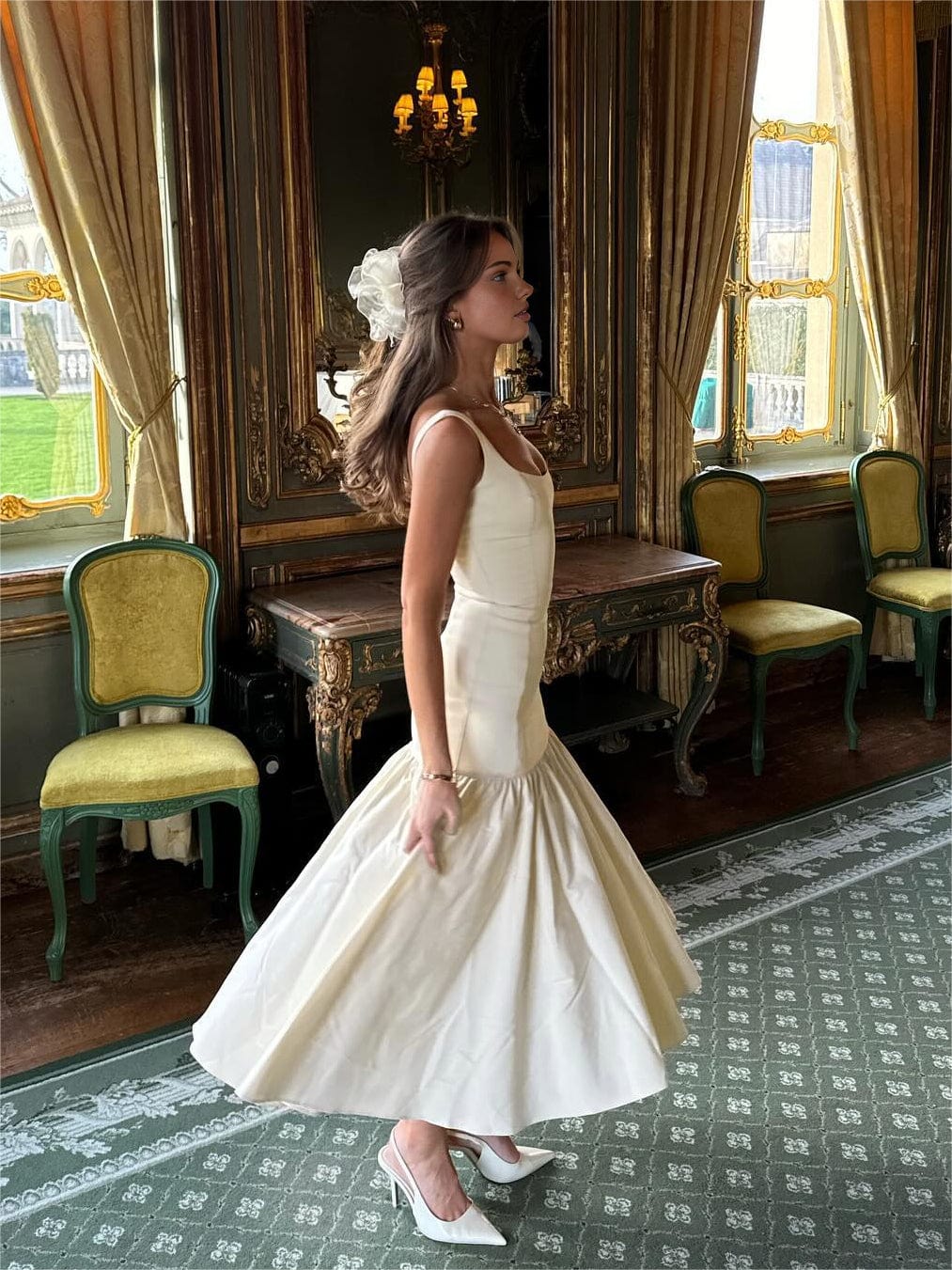 Evelyn | Elegantes Rüschens Maxikleid für Stilvolle Anlässe - Image 3