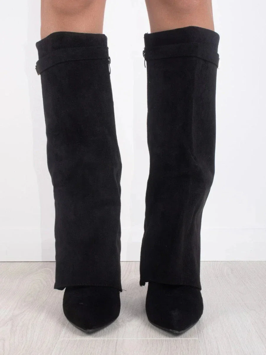 Evy | Elegante Damenstiefel aus hochwertigem Wildleder mit goldenen Akzenten - Image 5