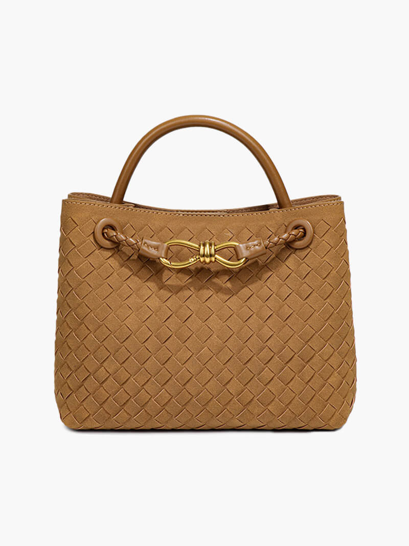 Frauke | Geflochtene Damenhandtasche aus Wildleder - Image 3