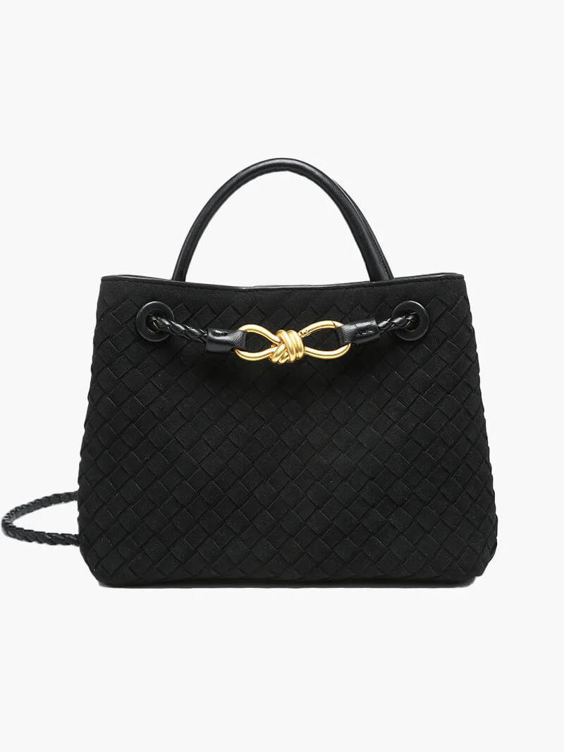 Frauke | Geflochtene Damenhandtasche aus Wildleder - Image 5
