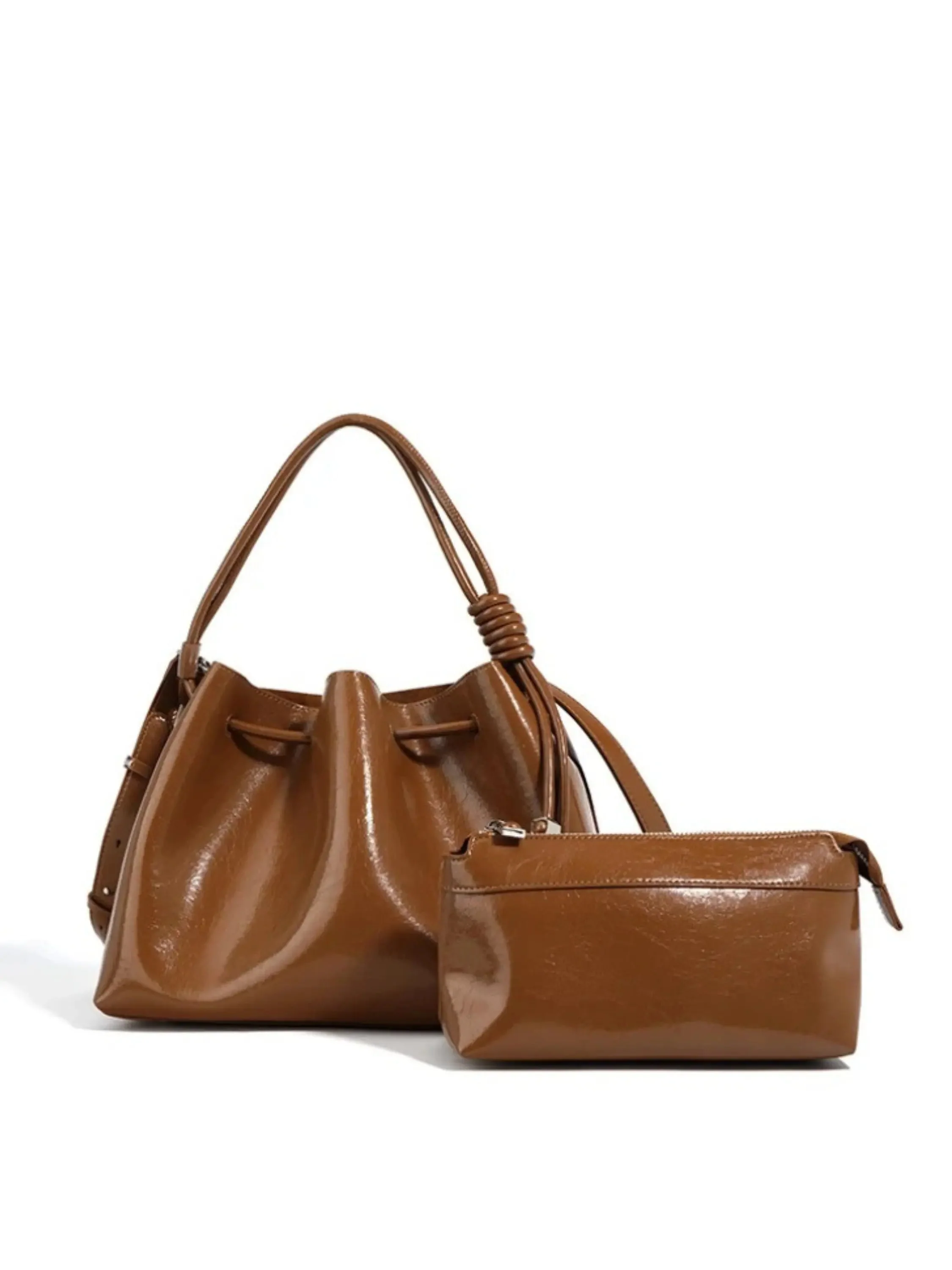 Friederike | Glänzende Handtasche mit Kordelzug - Image 3