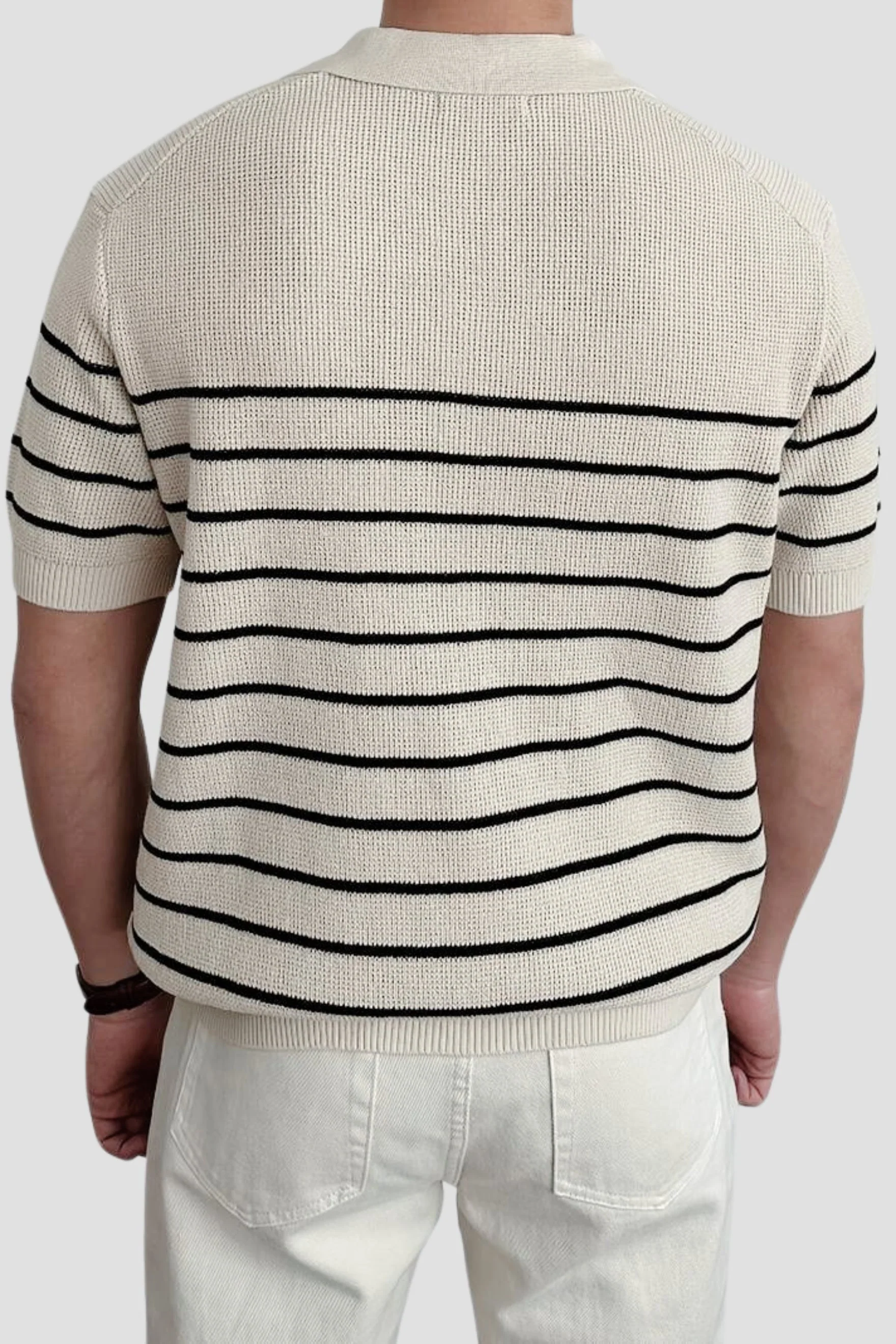 Gestreiftes Herrenpoloshirt mit kurzen Ärmeln – Zeitlos & Vielseitig - Image 3