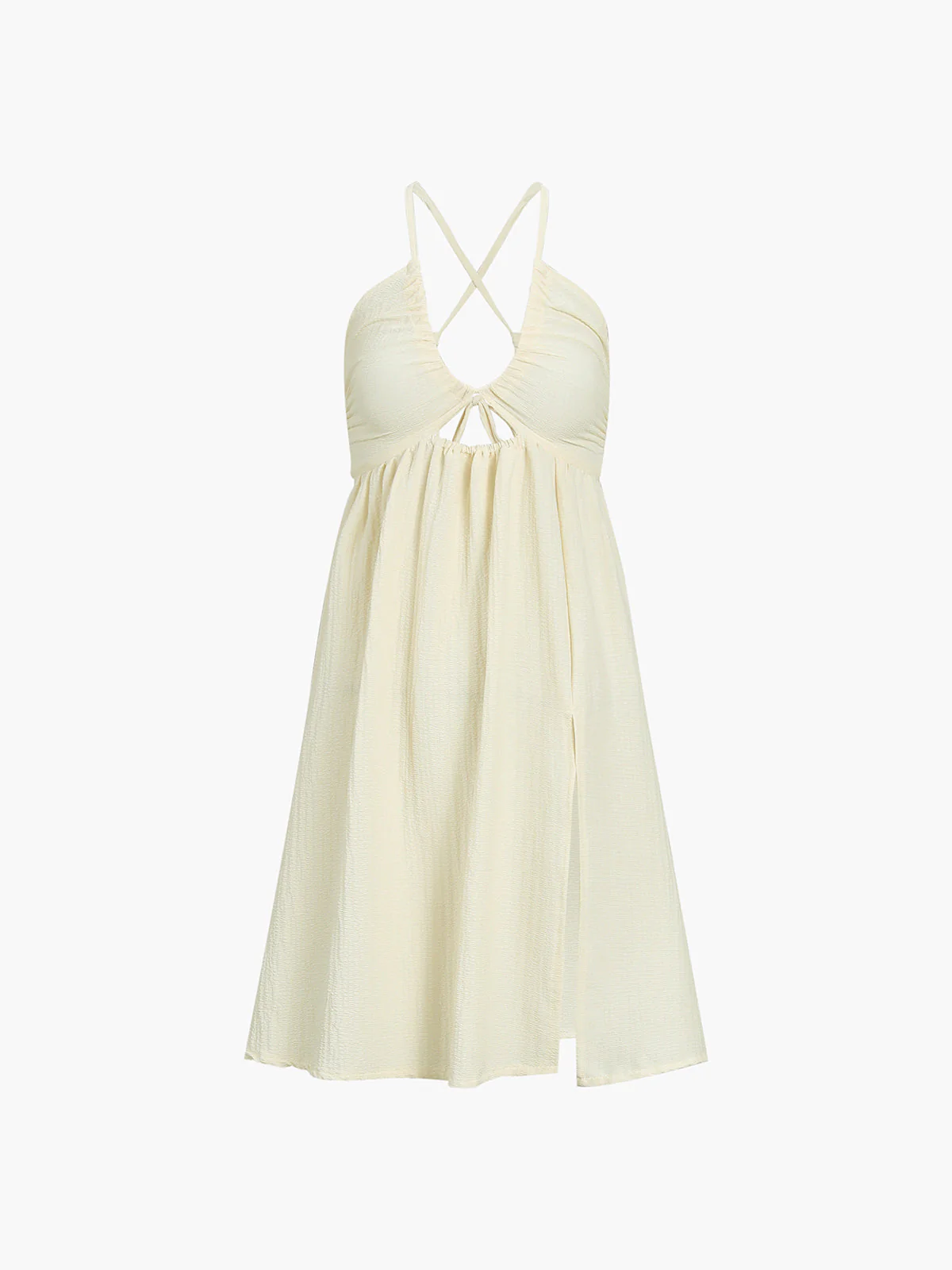 Hadley | Luftiges Midi-Kleid mit Cut-Out, Spaghettiträgern und Hohem Schlitz - Image 2