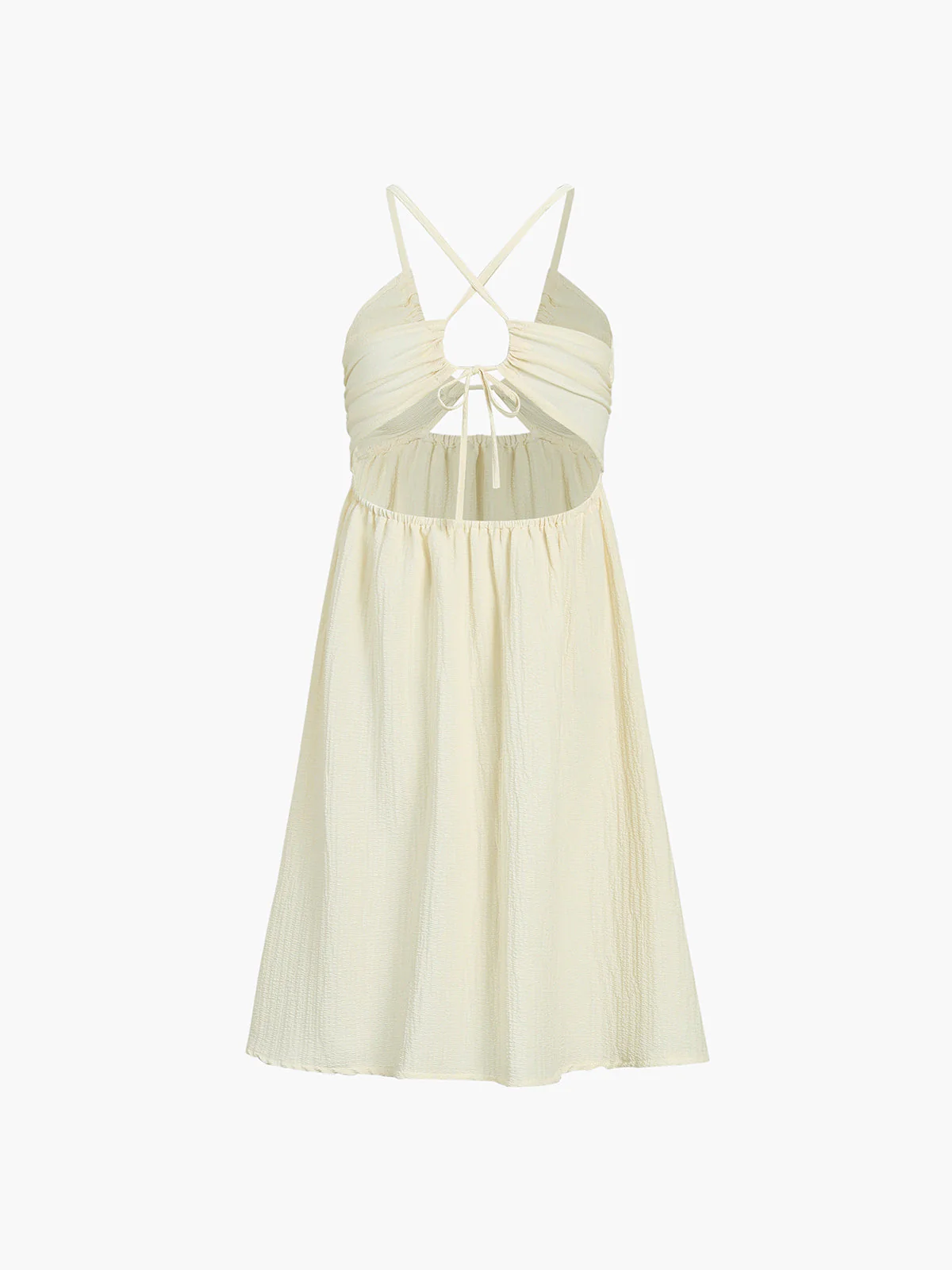 Hadley | Luftiges Midi-Kleid mit Cut-Out, Spaghettiträgern und Hohem Schlitz - Image 3