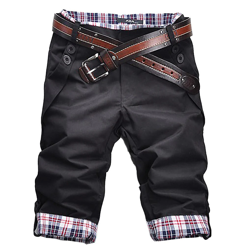 Heidi – Hochwertige Shorts mit Gürtel und Karomuster - Image 7