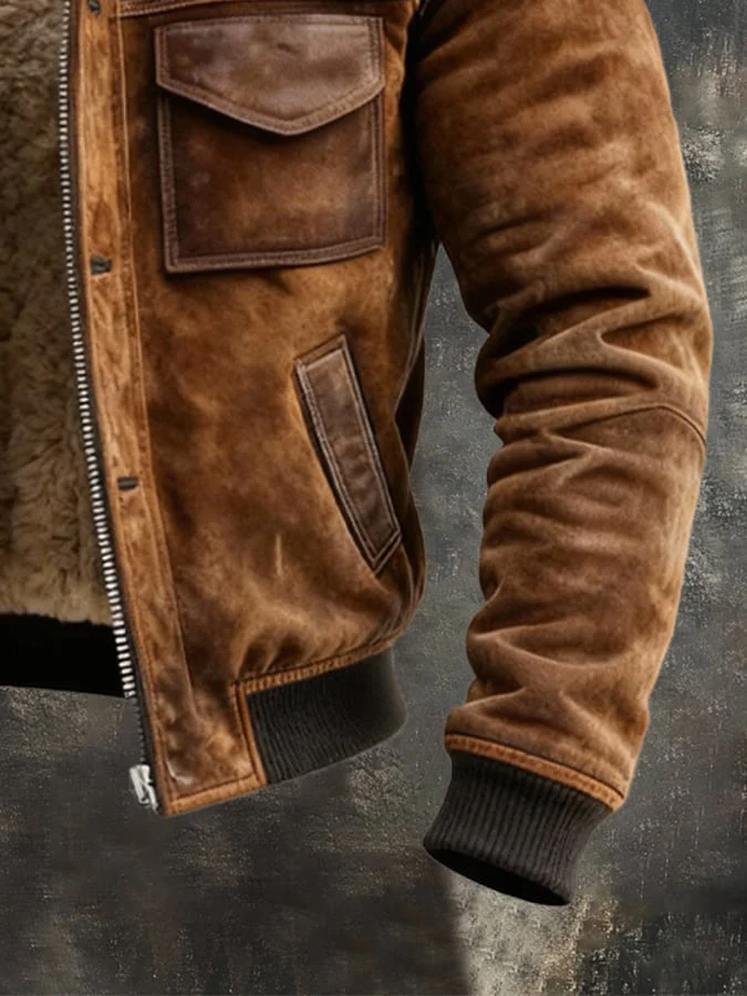 HENDRIK™ | Sherpa Lederjacke - Image 3