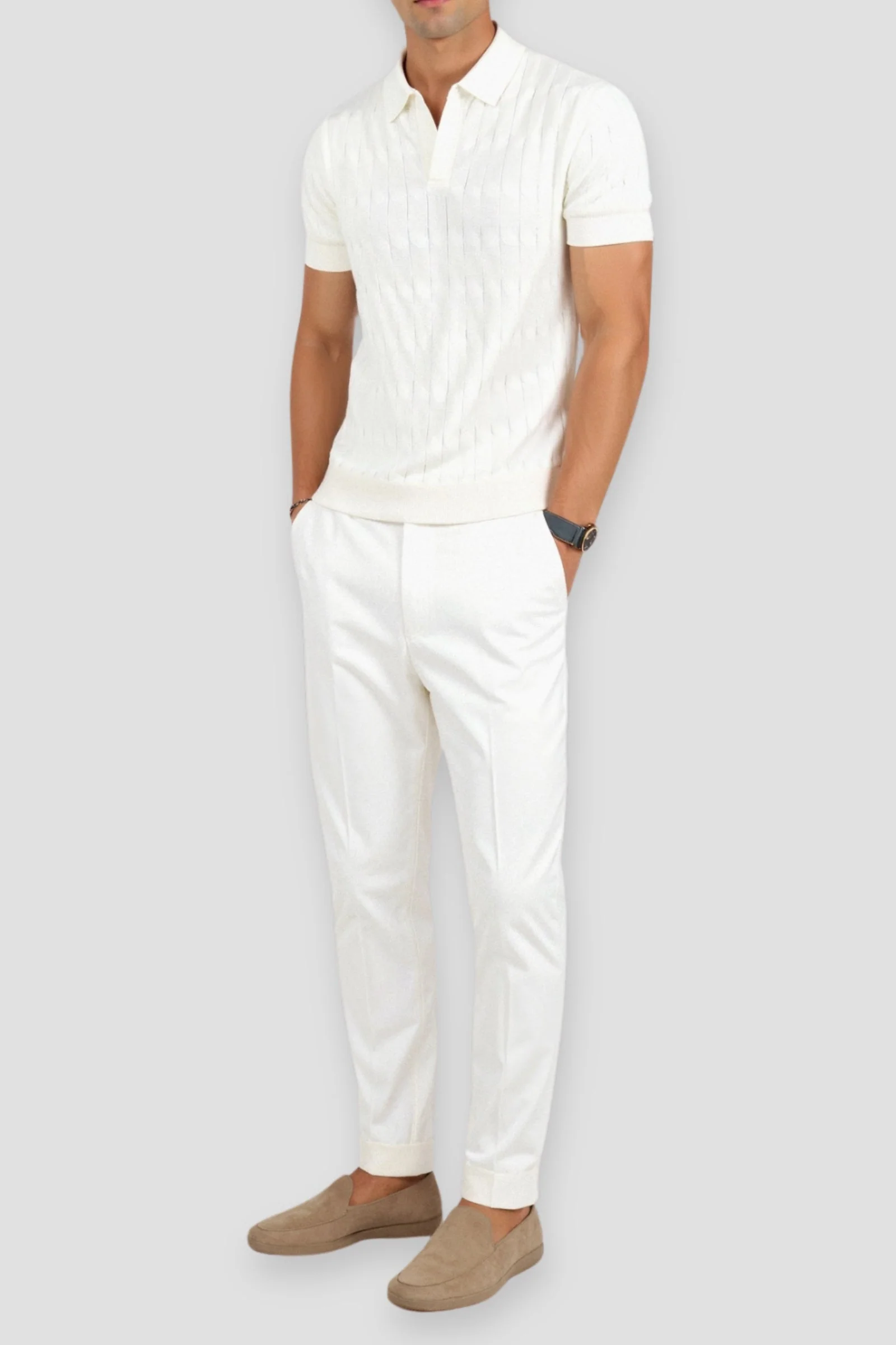 Herren-Polohemd in Weiß – Klassisch und Elegant - Image 6
