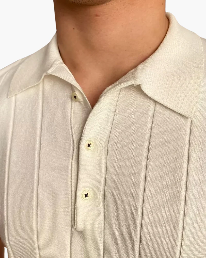 Ian | Business Casual Herren Slim Fit Strickpoloshirt mit Rippmuster - Image 2