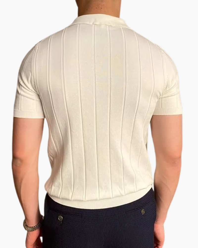 Ian | Business Casual Herren Slim Fit Strickpoloshirt mit Rippmuster - Image 4