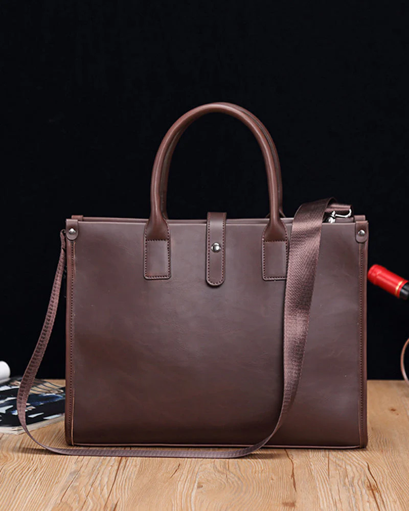 Jane | Elegante Laptoptasche für Damen aus braunem Kunstleder - Image 2